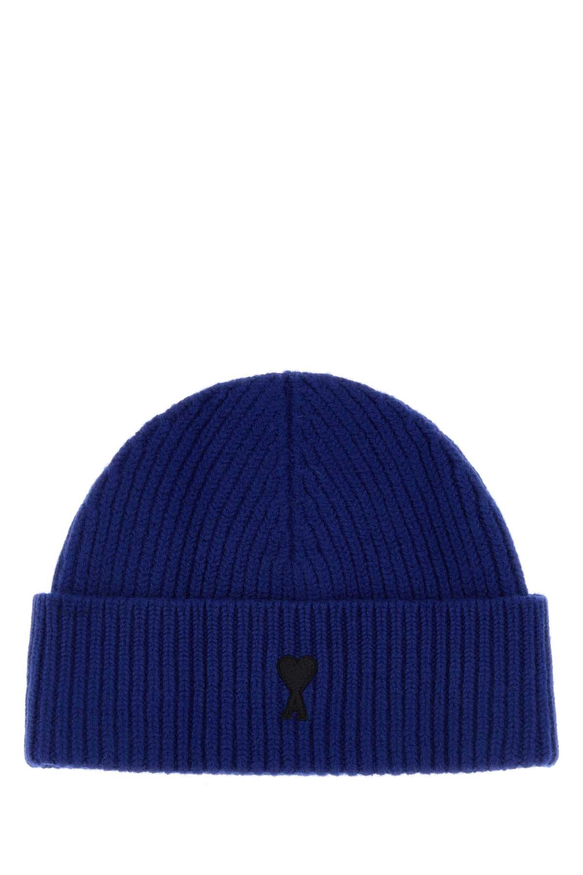 Ami Men Blue Wool Beanie AMI PARIS