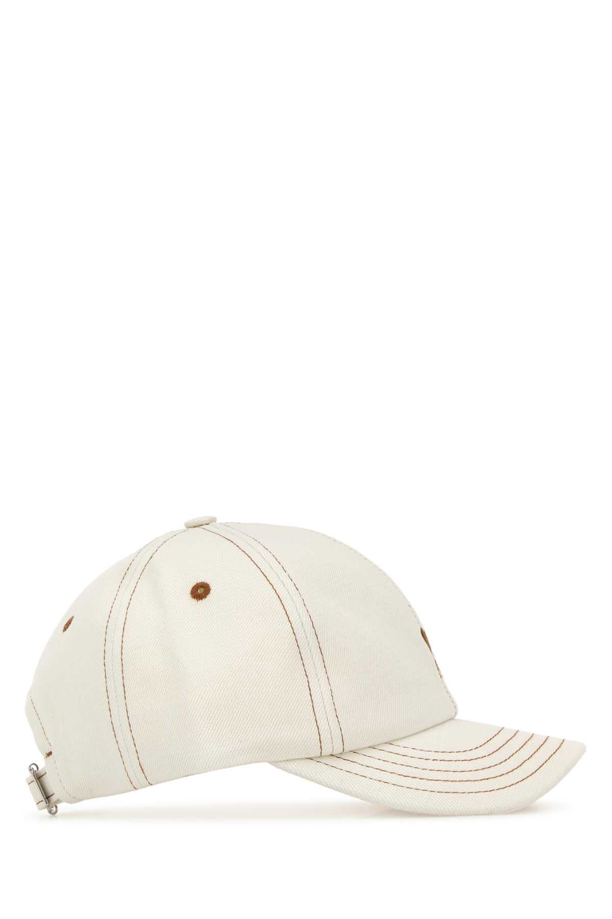 Ami Men Ivory Denim Baseball Cap AMI PARIS