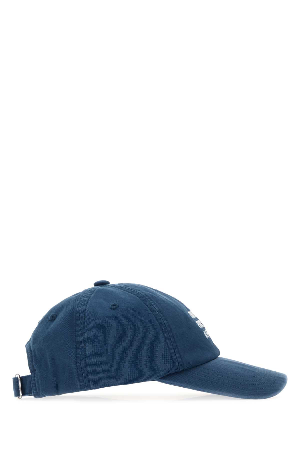 Ami Men Blue Cotton Baseball Cap AMI PARIS