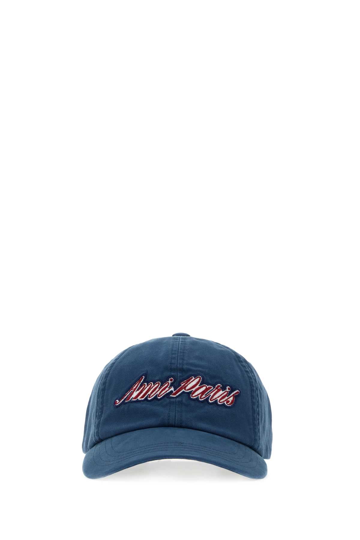 Ami Men Blue Cotton Baseball Cap AMI PARIS