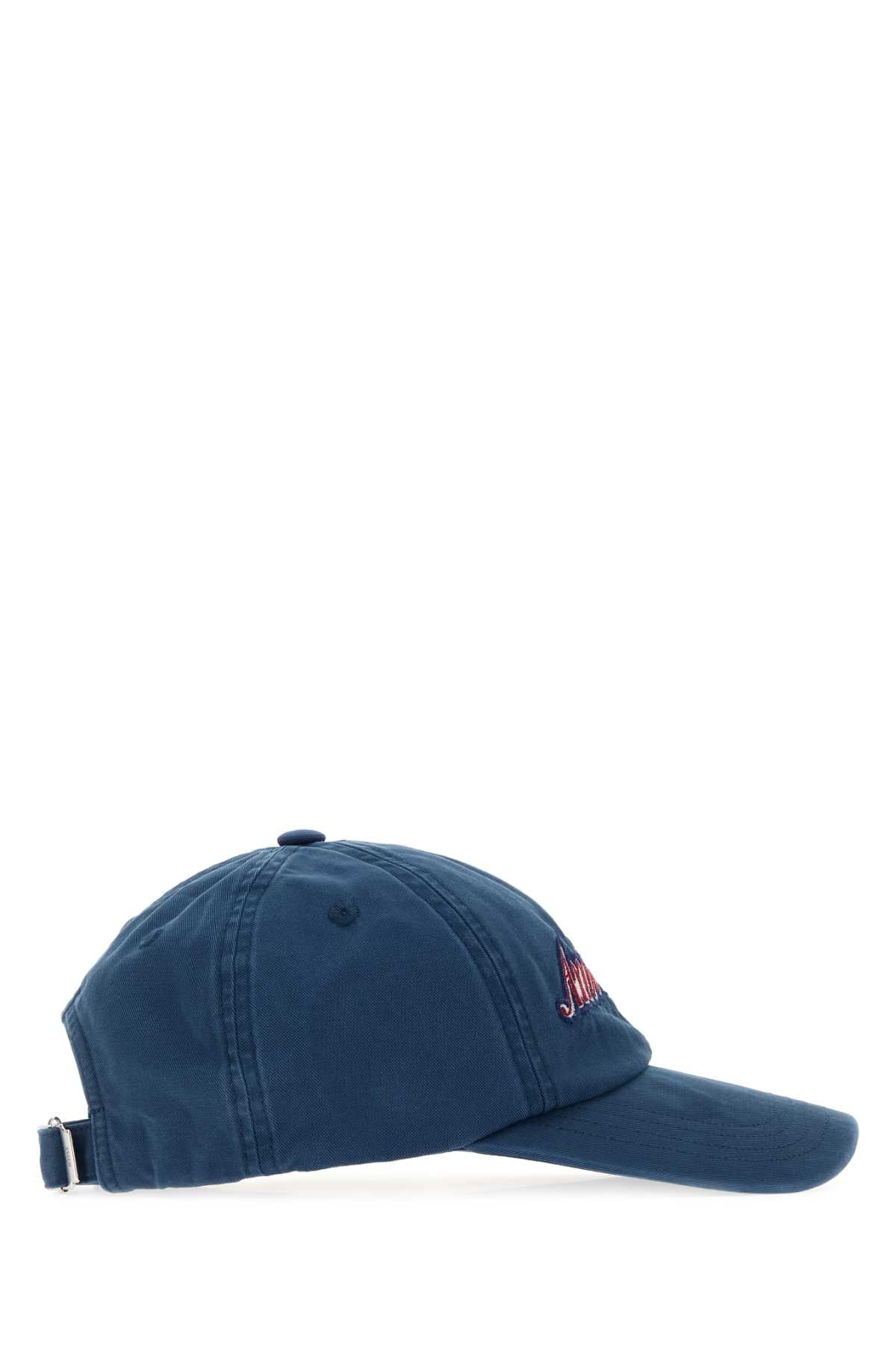 Ami Men Blue Cotton Baseball Cap AMI PARIS
