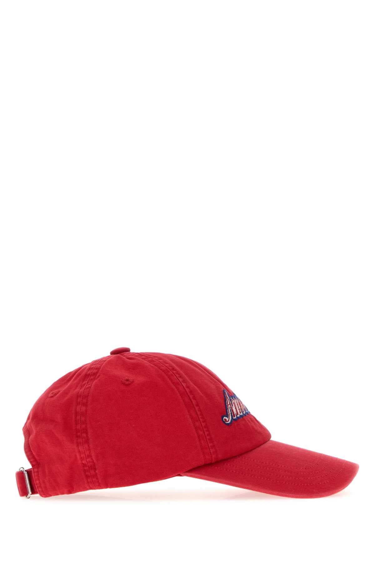 Ami Men Fuchsia Cotton Baseball Cap AMI PARIS