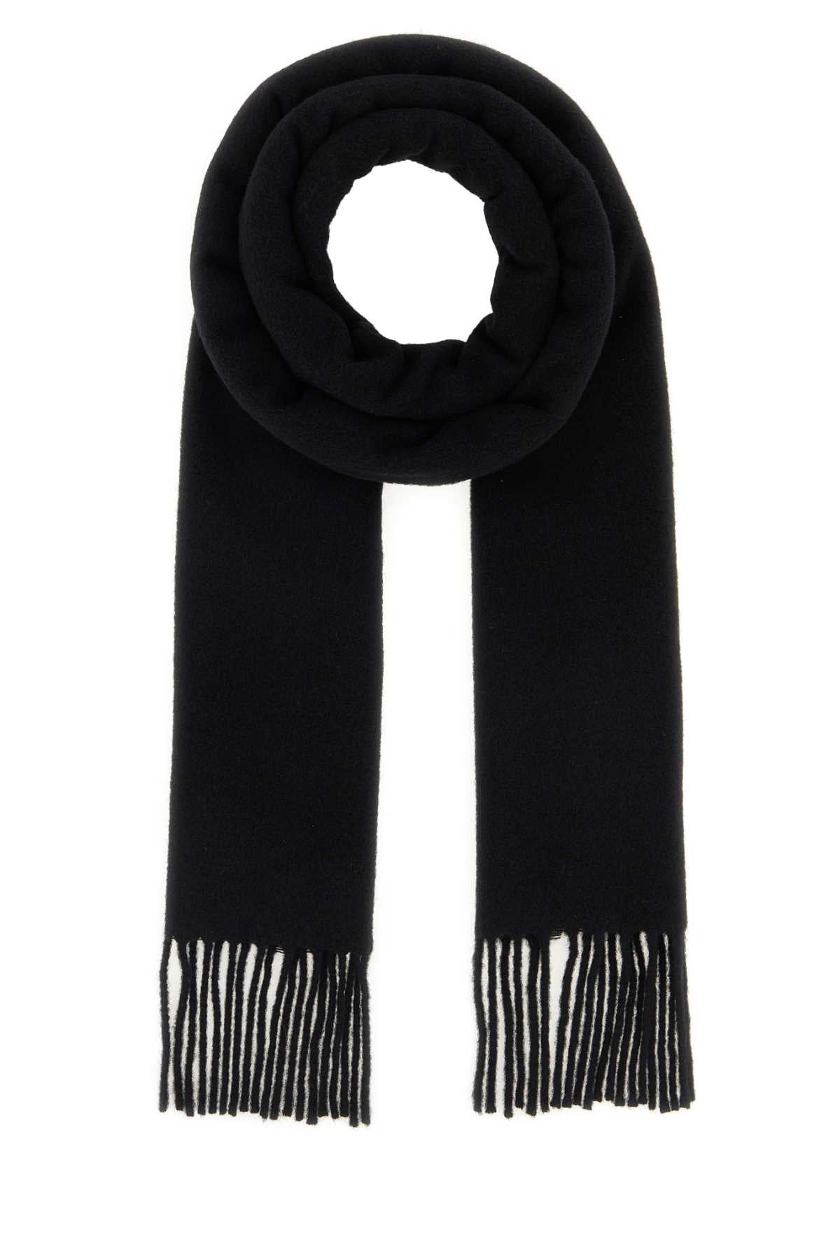 Ami Men Black Wool Scarf AMI PARIS