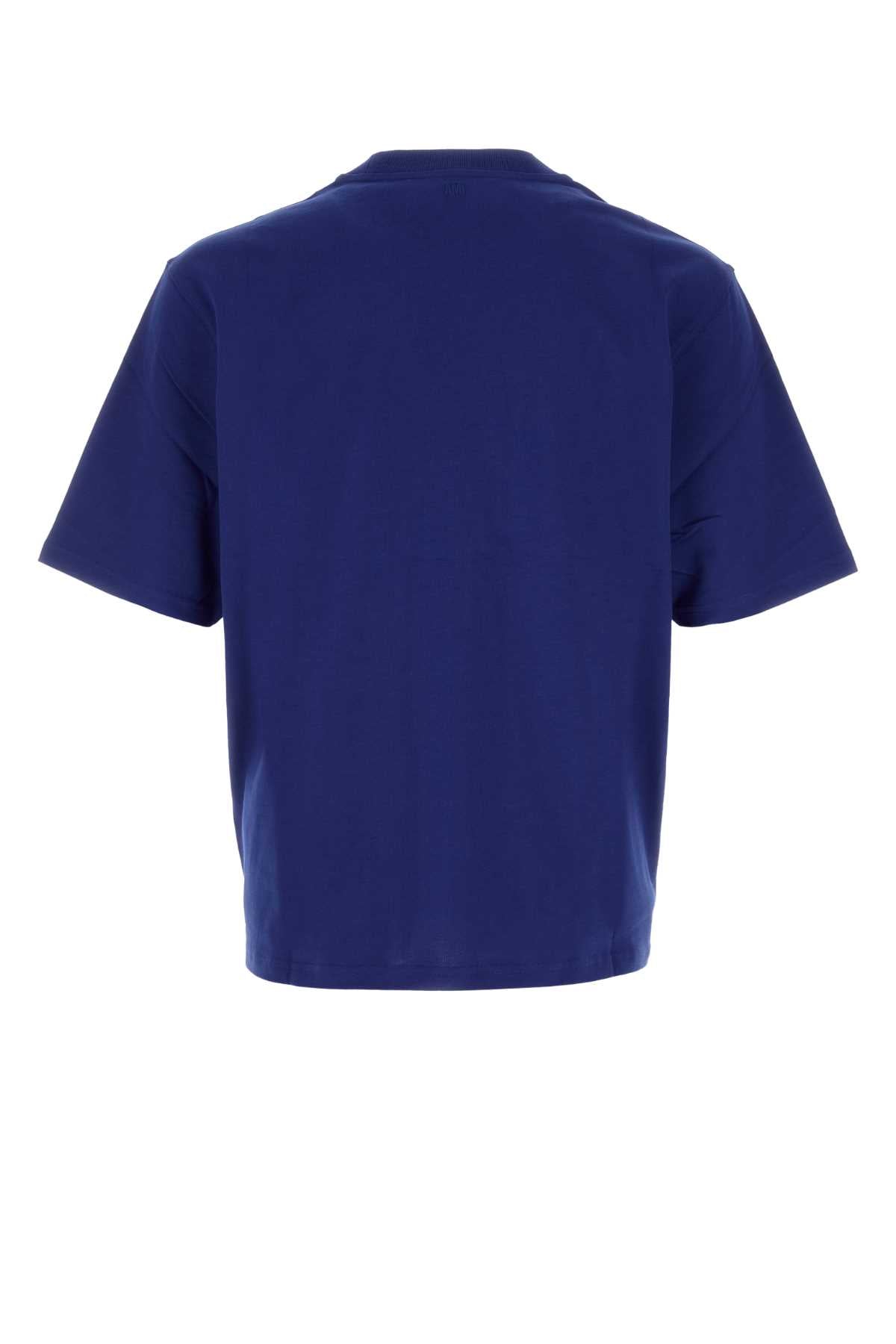 Ami Men Blue Cotton T-Shirt AMI PARIS