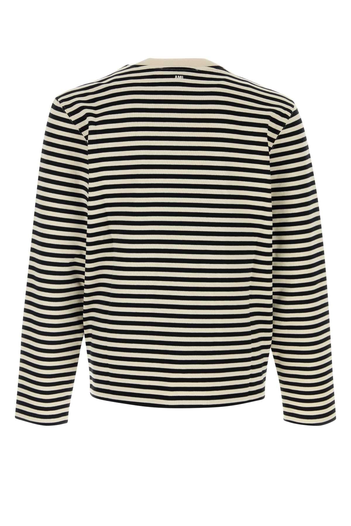 Ami Men Embroidered Cotton T-Shirt AMI PARIS