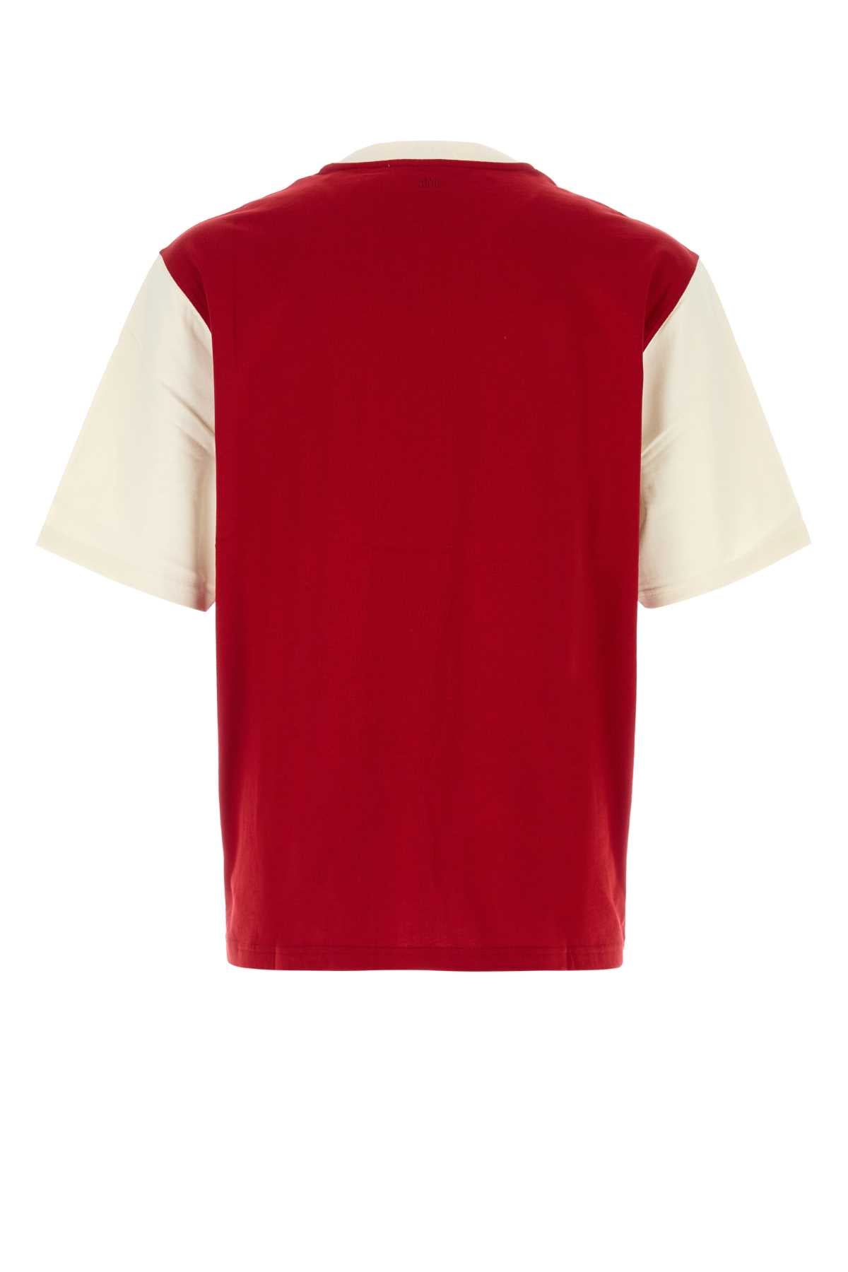 Ami Men Red Cotton T-Shirt AMI PARIS