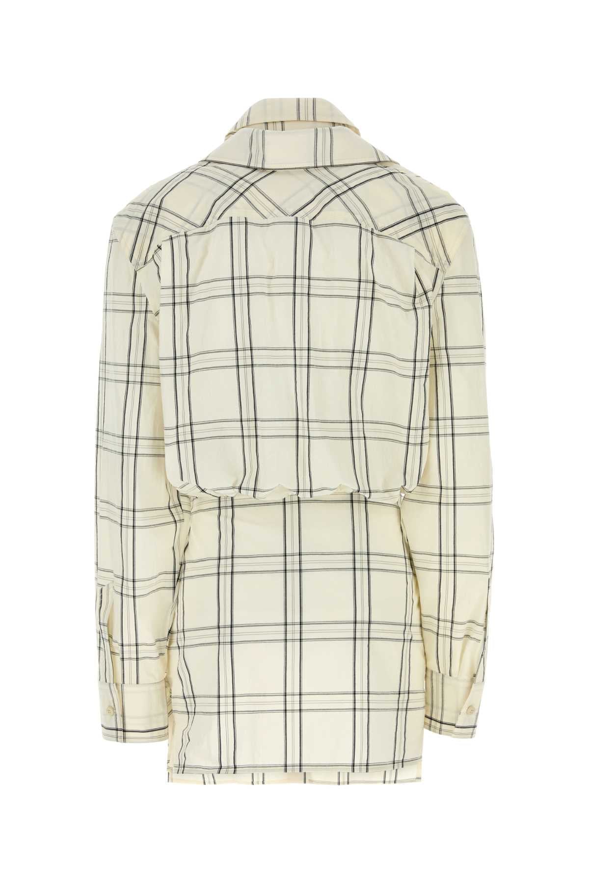 The Attico Women Embroidered Cotton Mini Shirt Dress THE ATTICO