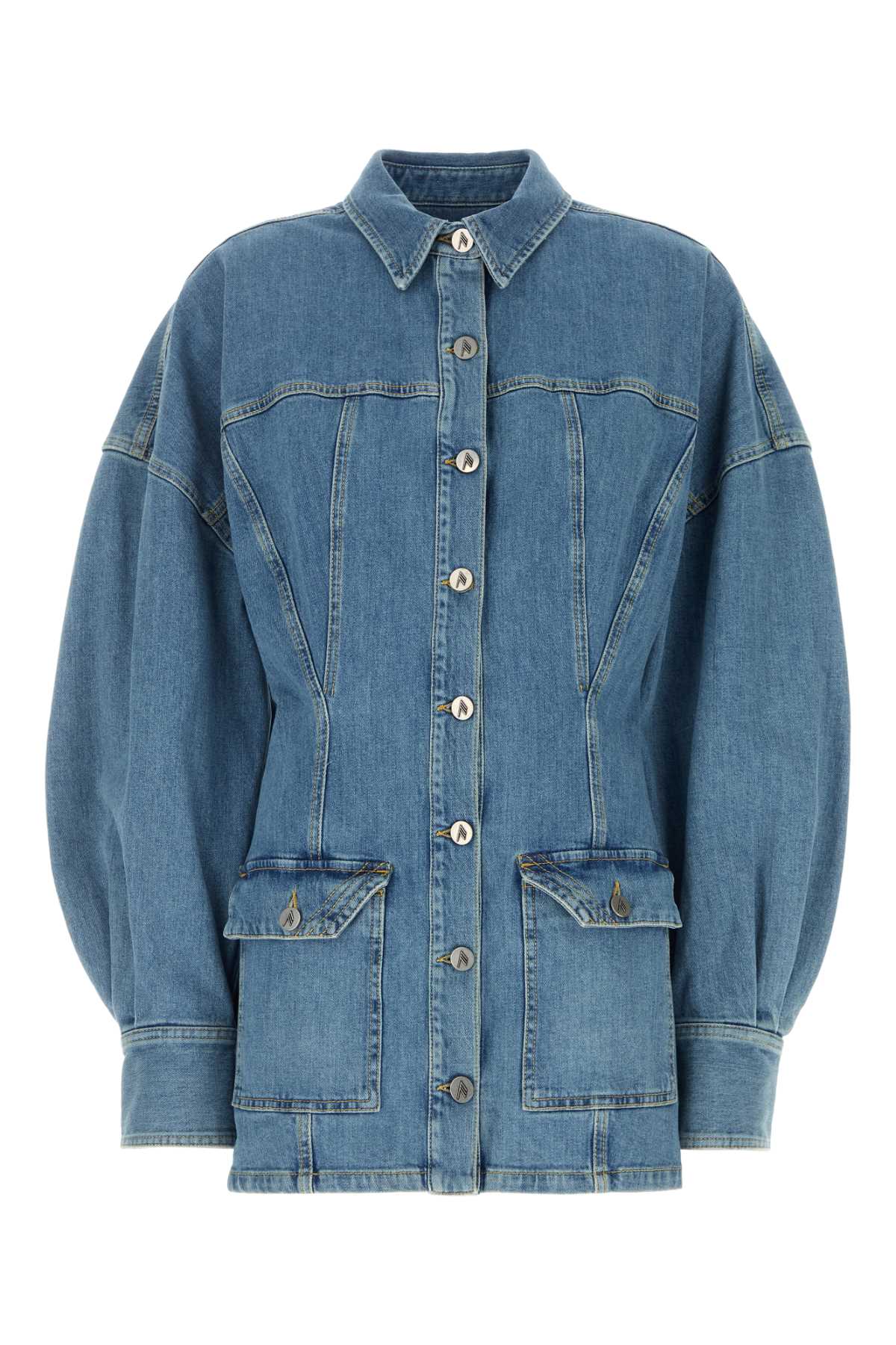 The Attico Women Stretch Denim Shirt Dress THE ATTICO