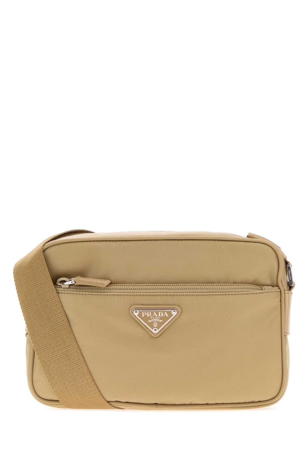 Prada Women Beige Re-Nylon Crossbody Bag PRADA