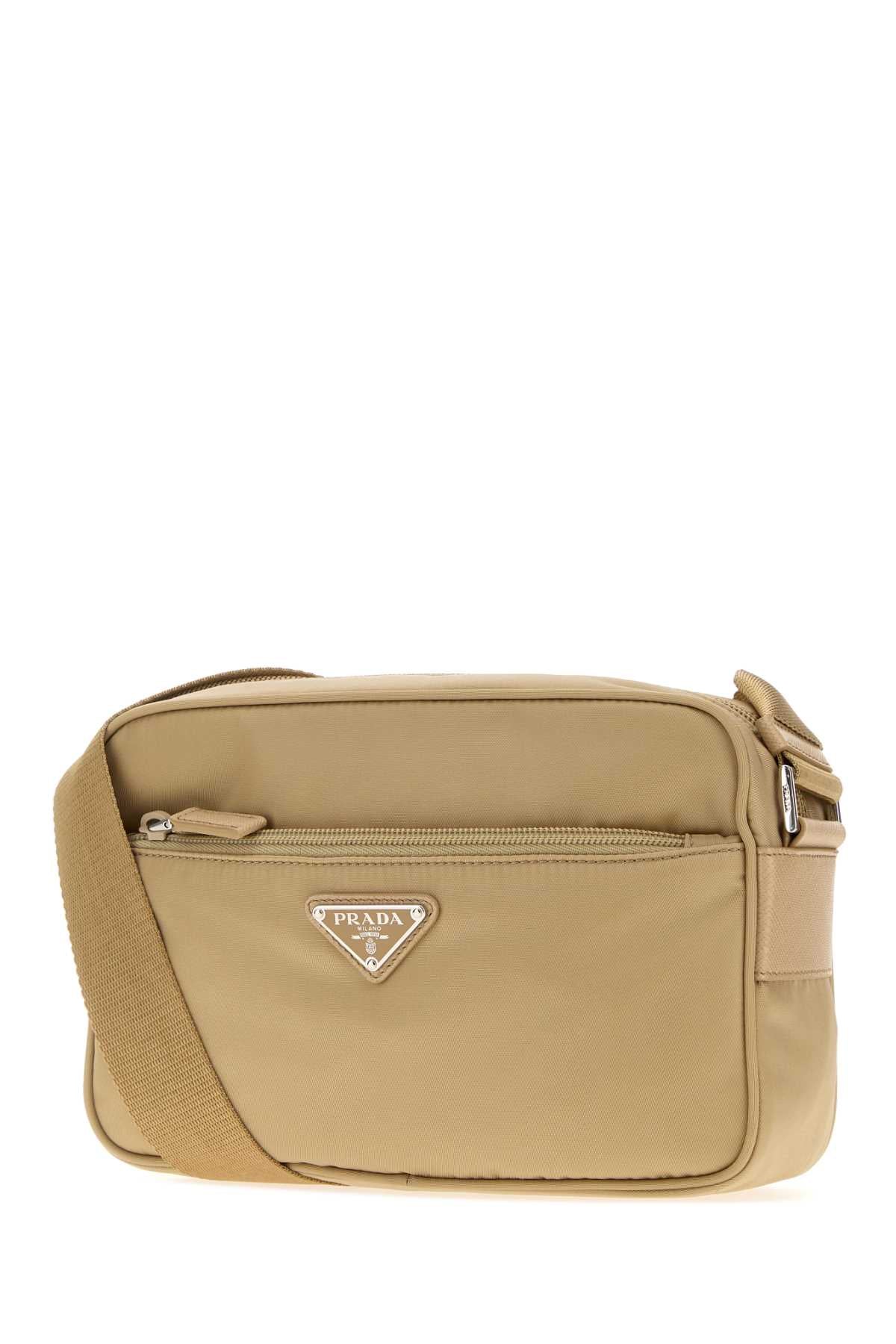 Prada Women Beige Re-Nylon Crossbody Bag PRADA