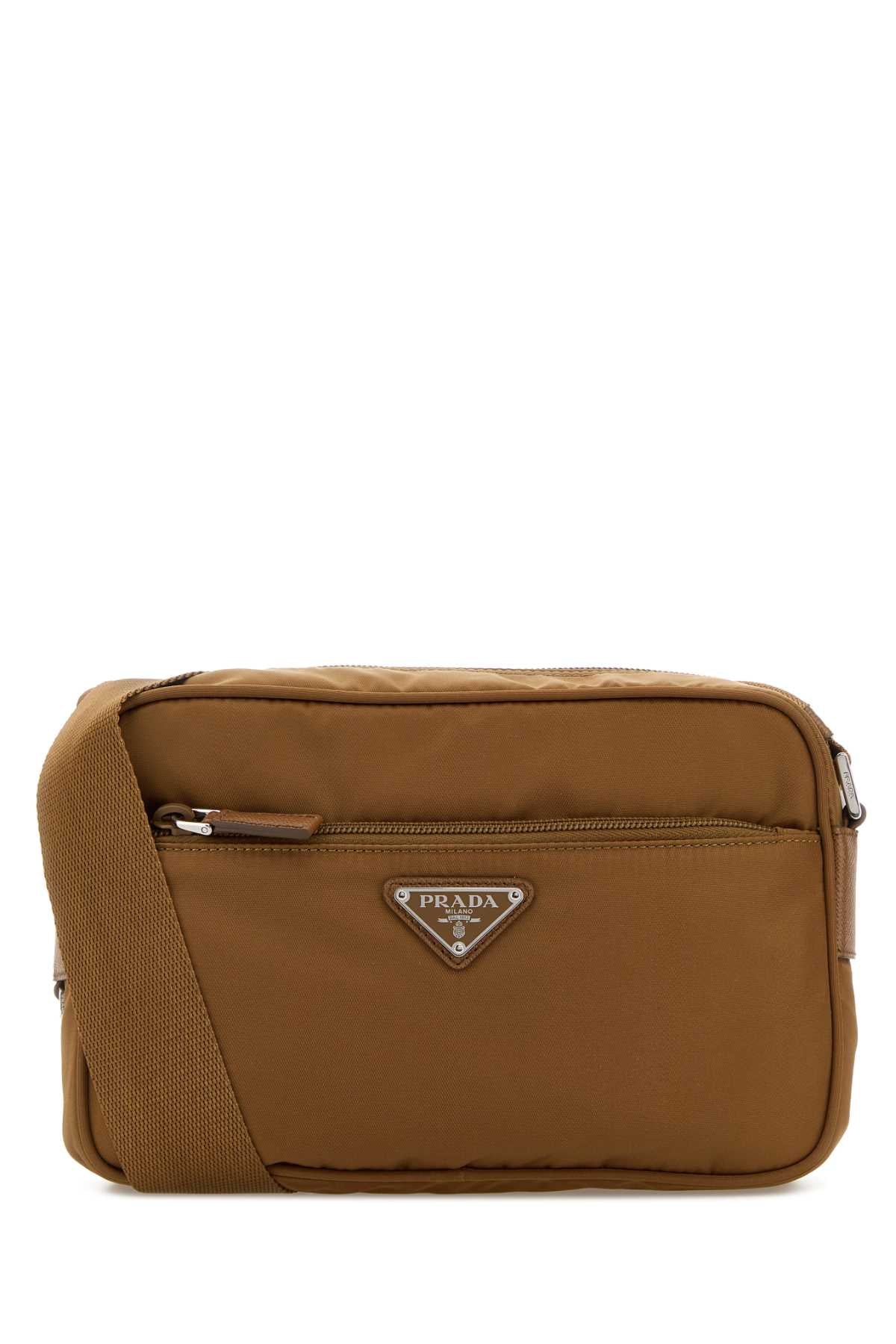 Prada Women Brown Re-Nylon Crossbody Bag PRADA