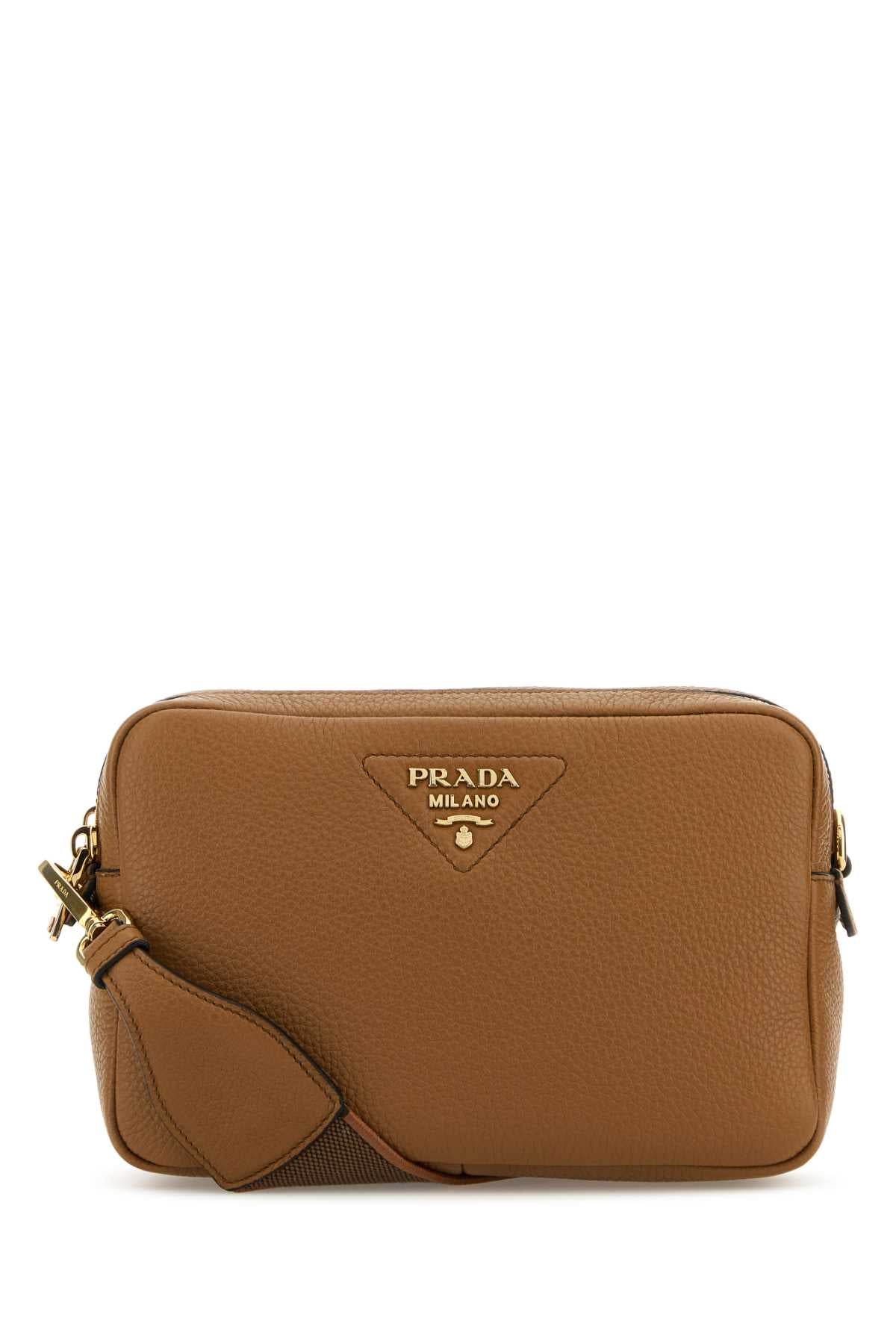 Prada Women Caramel Leather Crossbody Bag PRADA