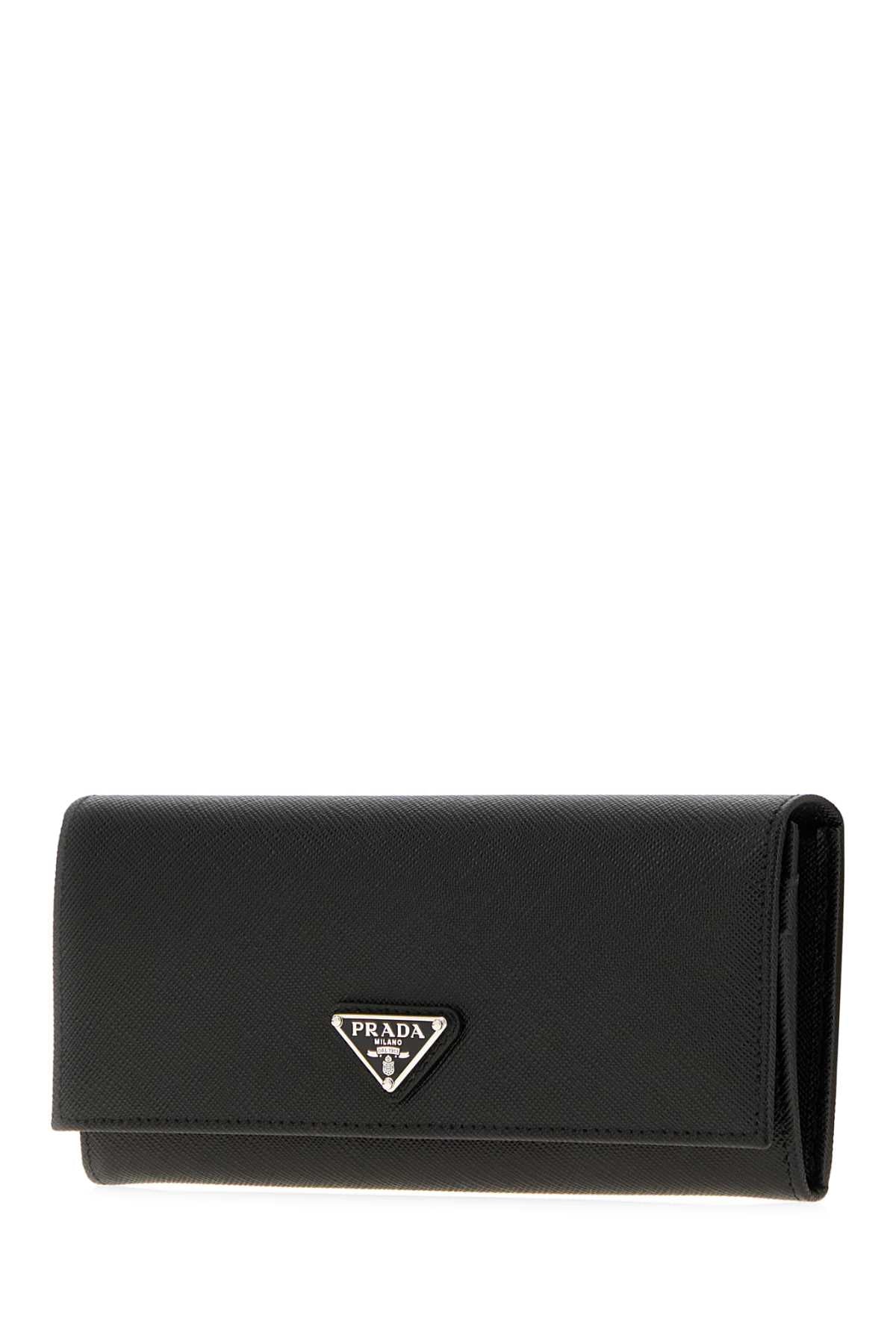 Prada Women Black Leather Wallet PRADA