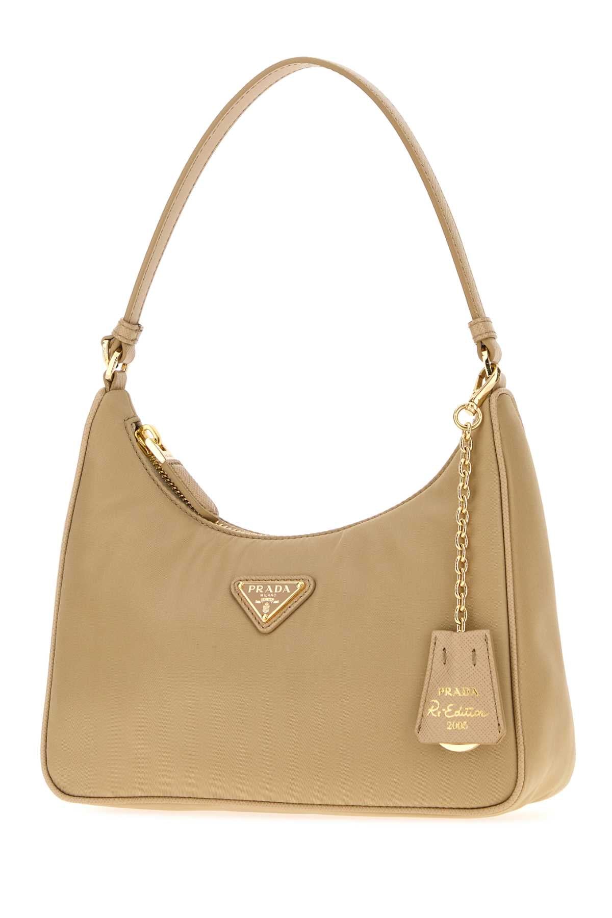 Prada Women Beige Re-Nylon Prada Re-Edition 2005 Shoulder Bag PRADA