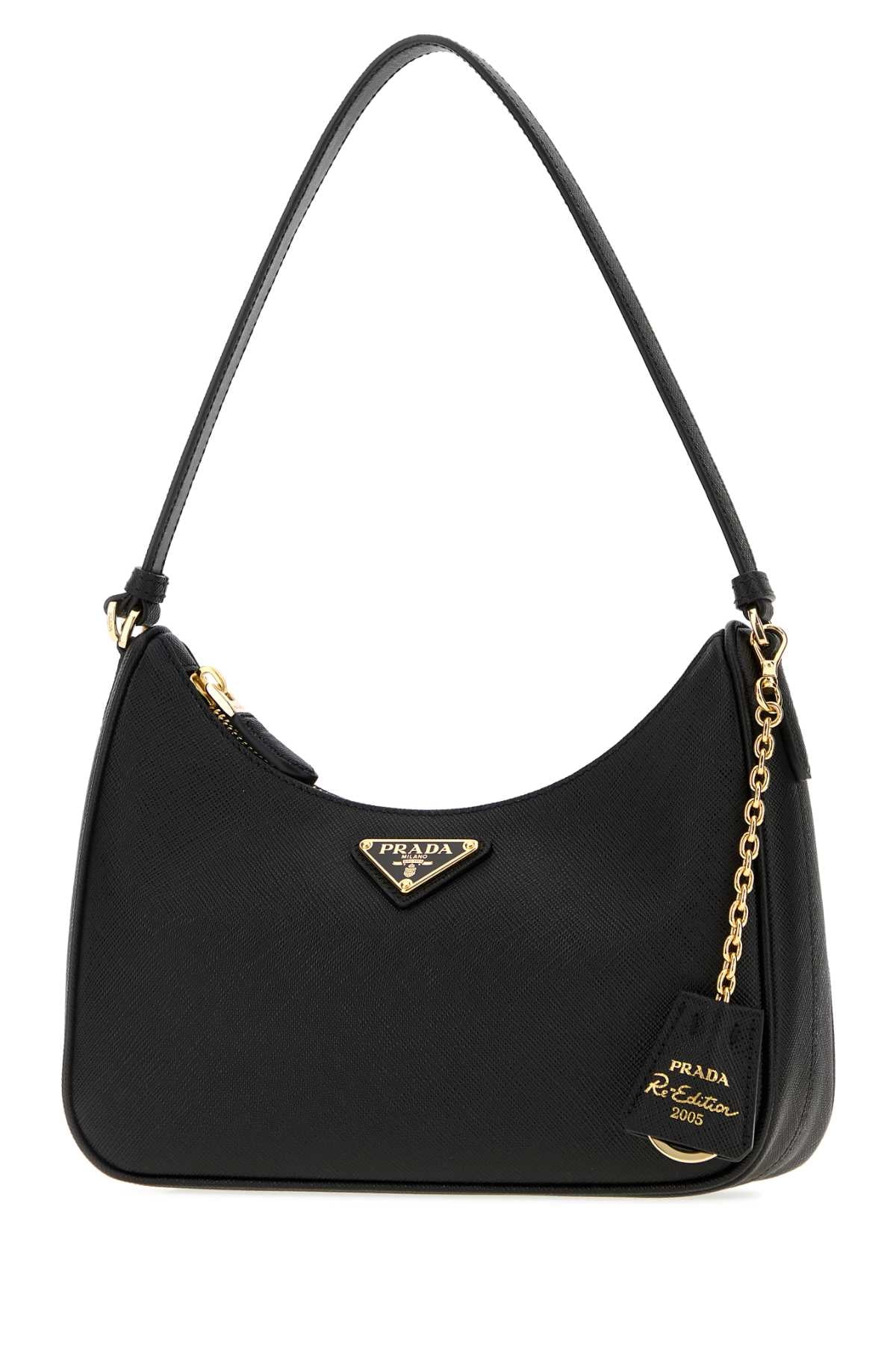 Prada Women Black Leather Prada Re-Edition 2005 Shoulder Bag PRADA
