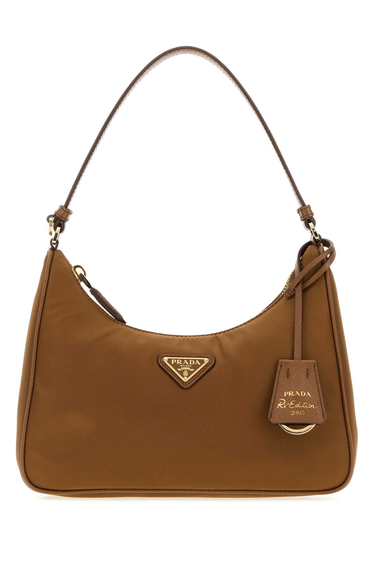 Prada Women Camel Re-Nylon Handbag PRADA