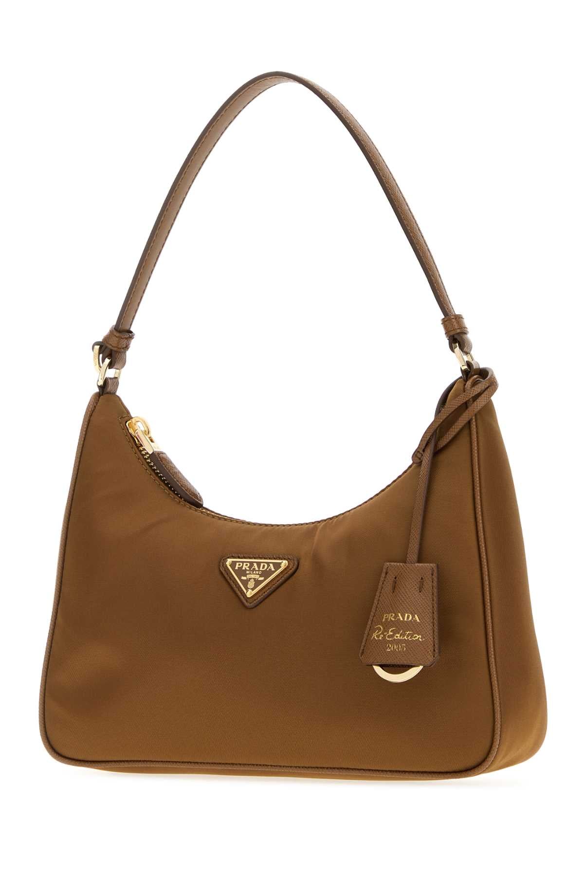 Prada Women Camel Re-Nylon Handbag PRADA
