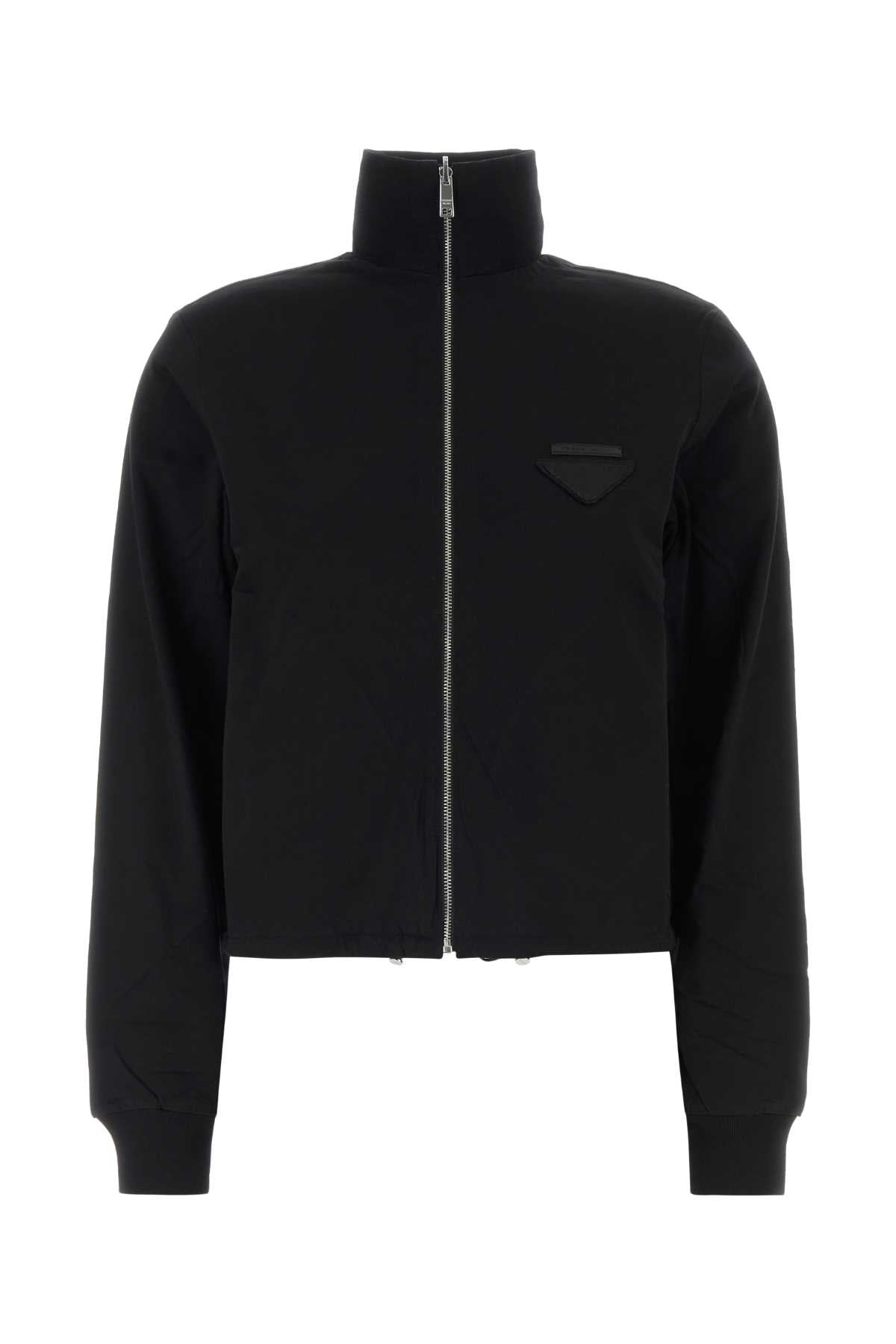 Prada Women Black Cotton Reversible Jacket PRADA
