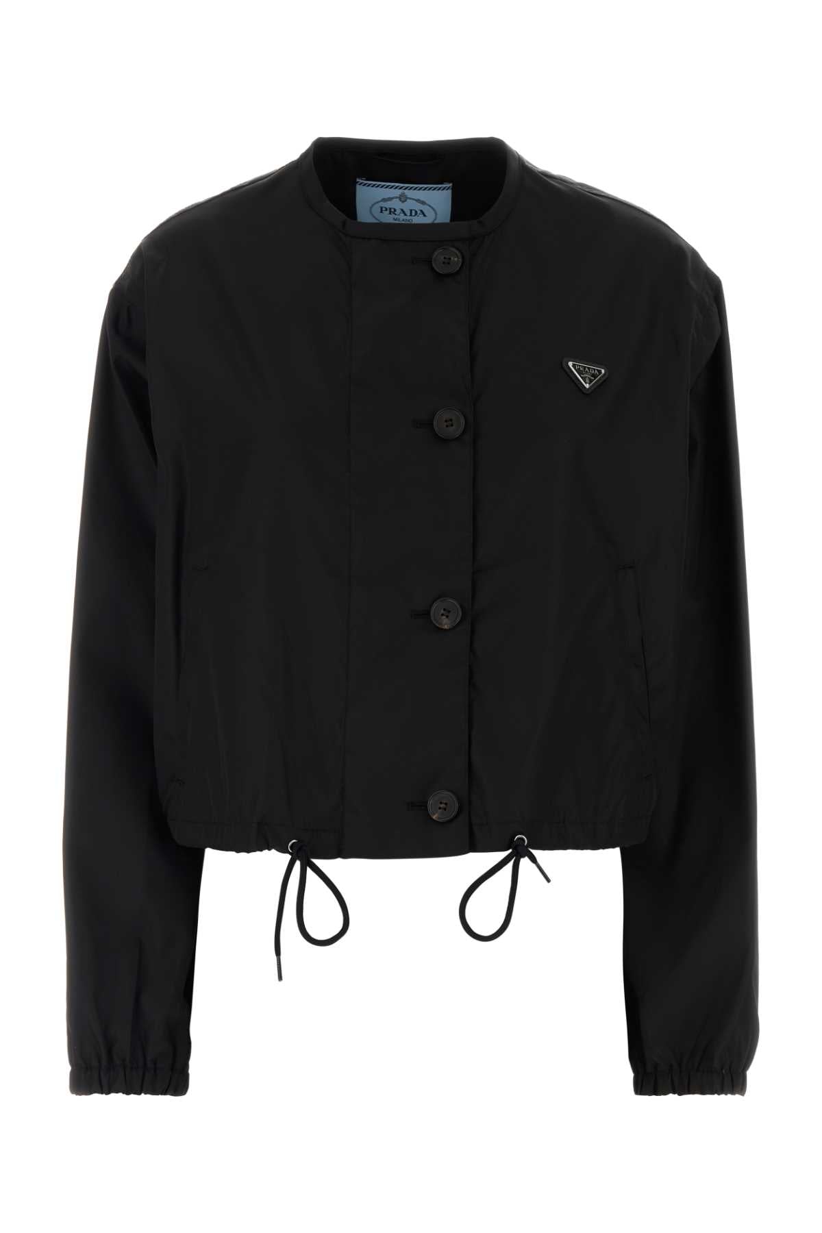 Prada Women Black Re-Nylon Windbreaker PRADA