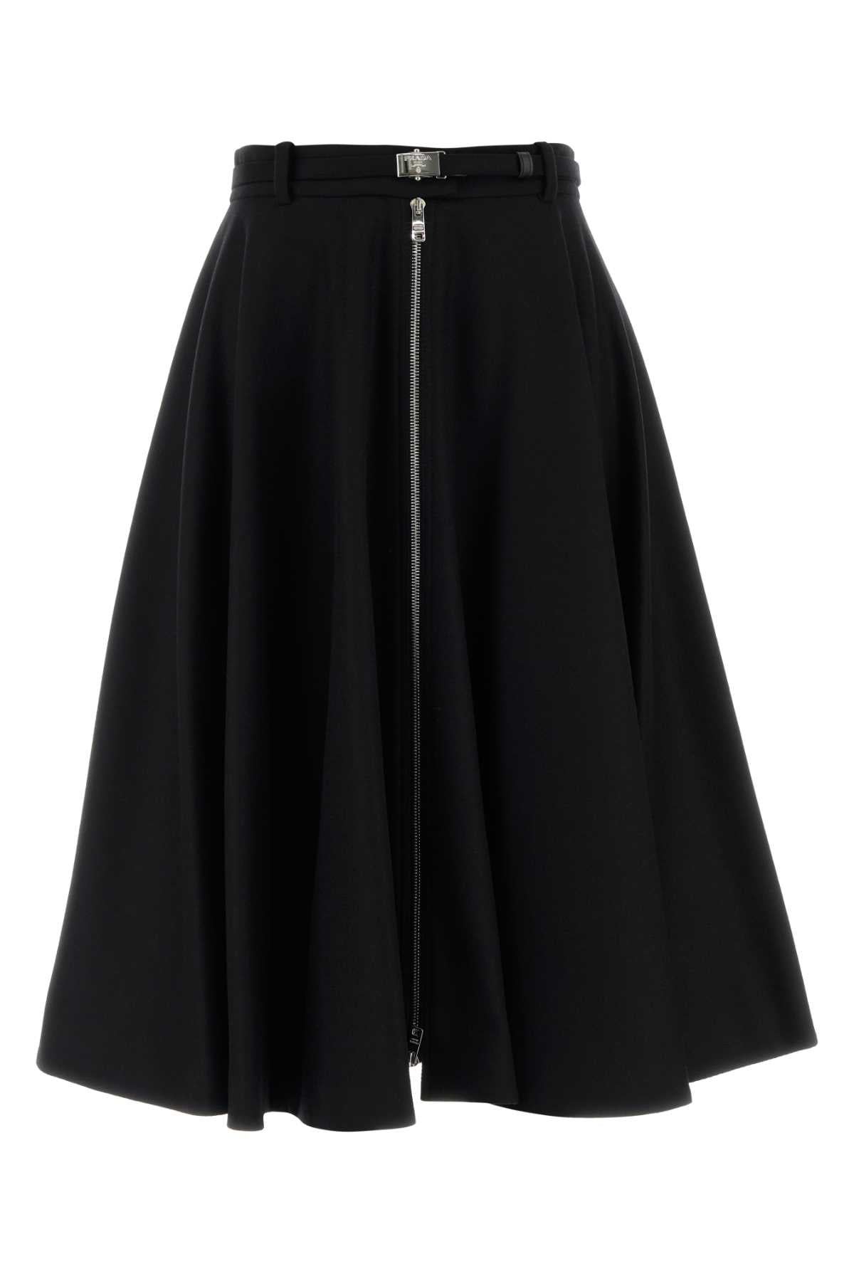 Prada Women Black Wool Blend Skirt PRADA