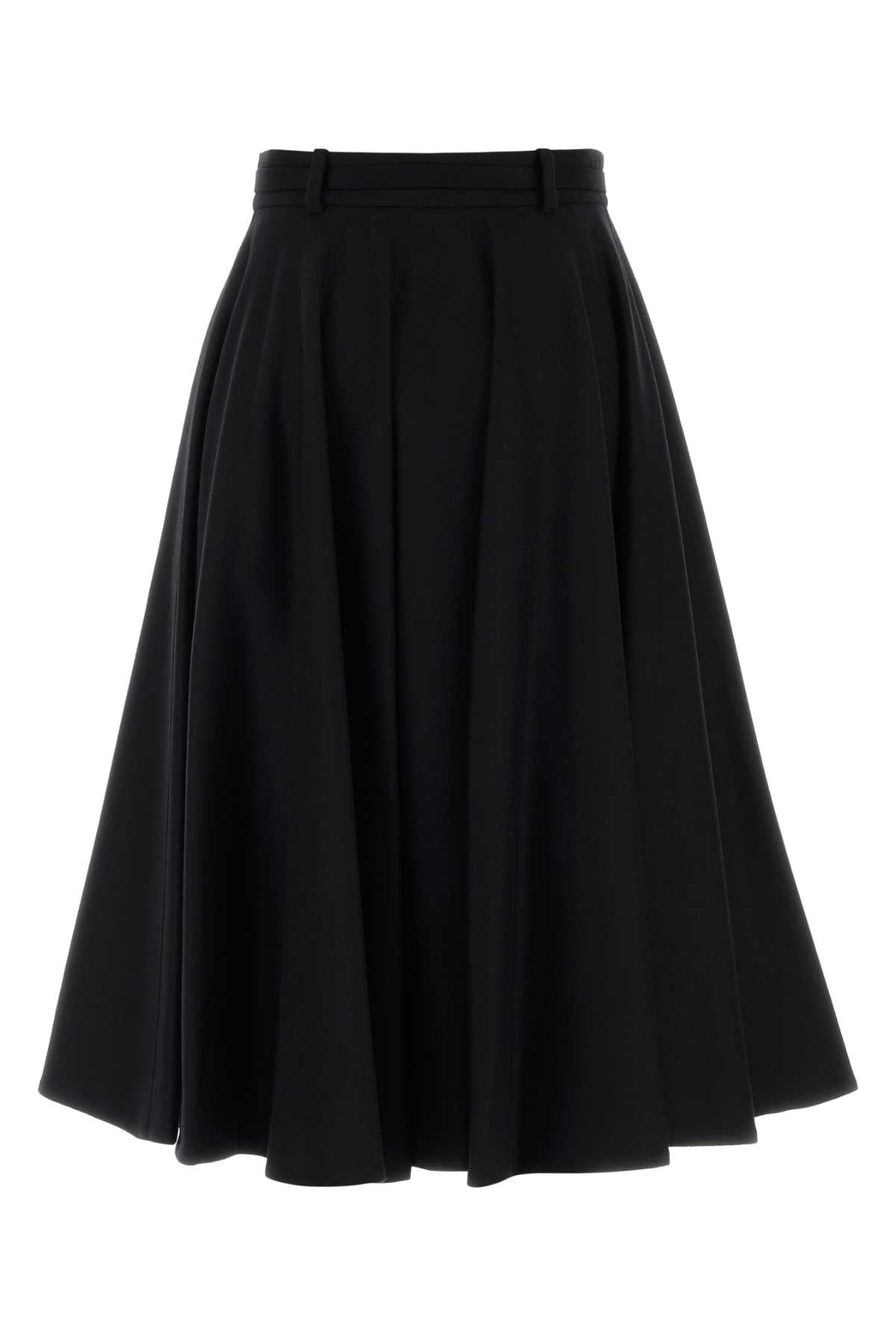 Prada Women Black Wool Blend Skirt PRADA