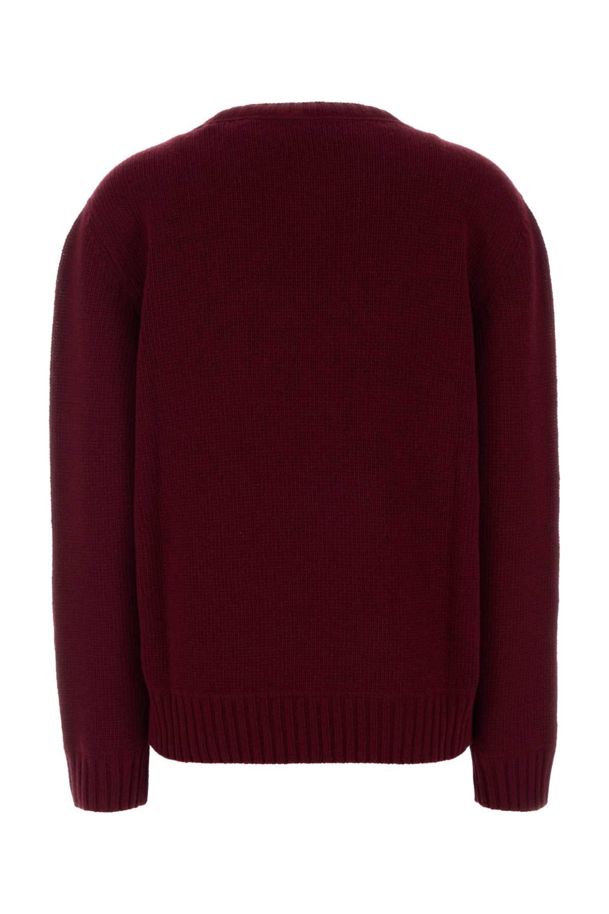 Prada Women Burgundy Wool Blend Sweater PRADA