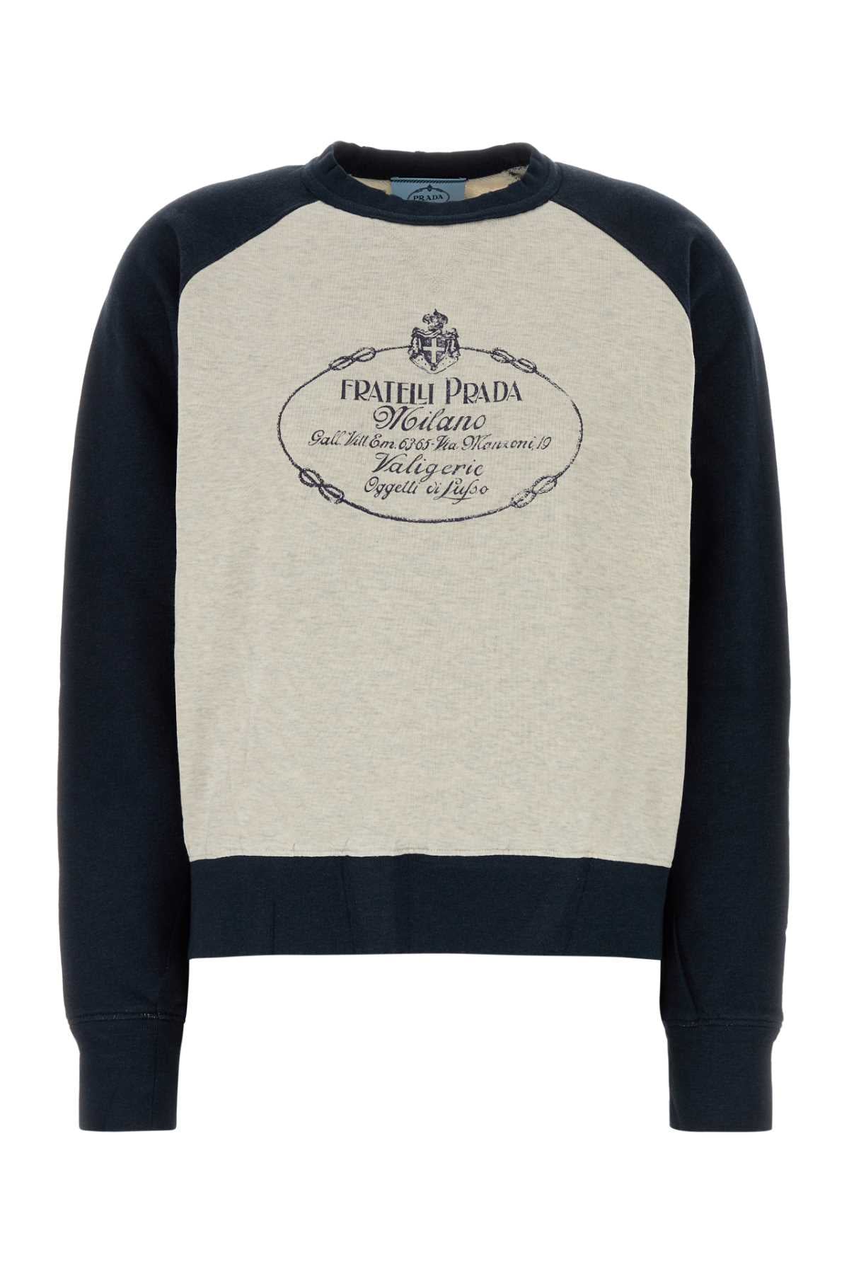 Prada Women Two-Tone Cotton Sweatshirt PRADA