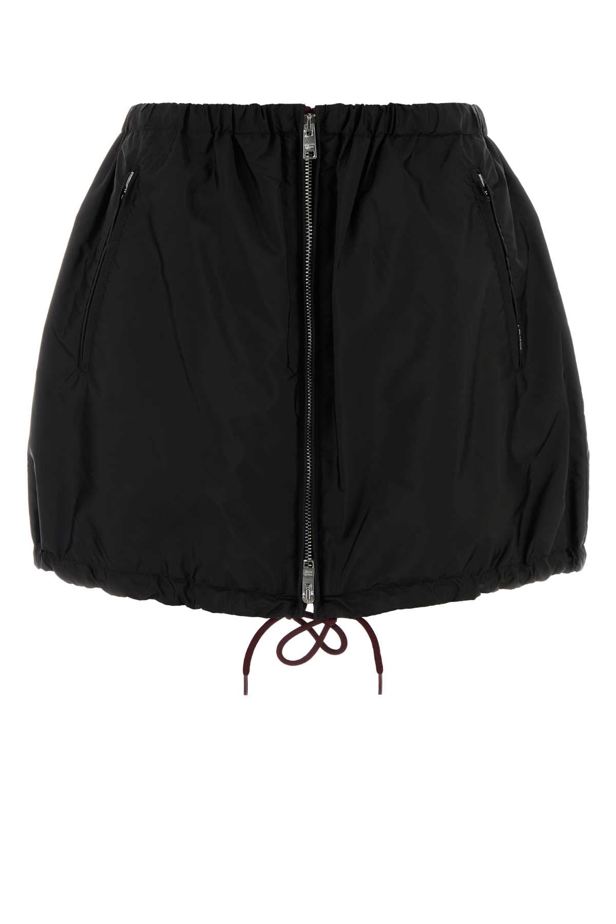Prada Women Black Re-Nylon Mini Skirt PRADA