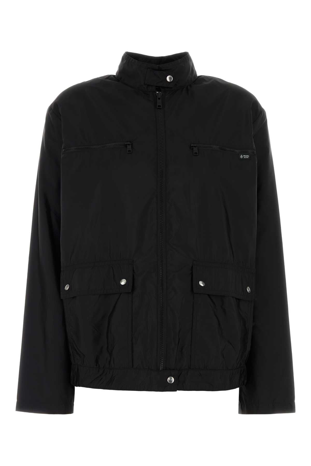 Prada Women Black Re-Nylon Windbreaker PRADA