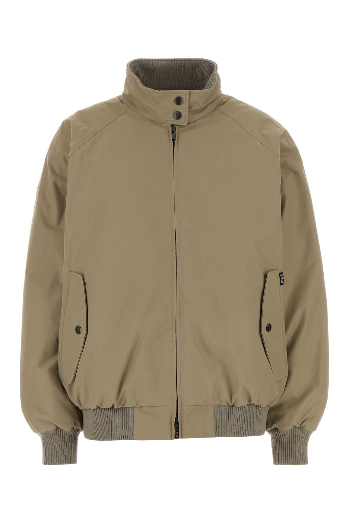 Prada Women Khaki Cotton Blend Down Jacket PRADA