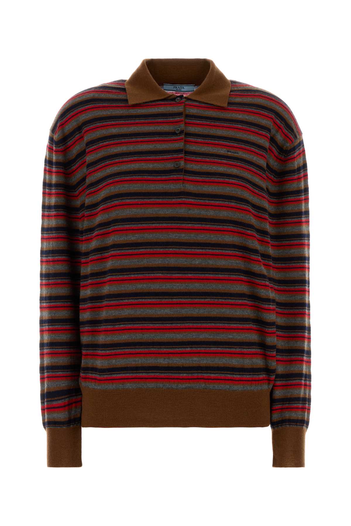 Prada Women Embroidered Cashmere Polo Shirt