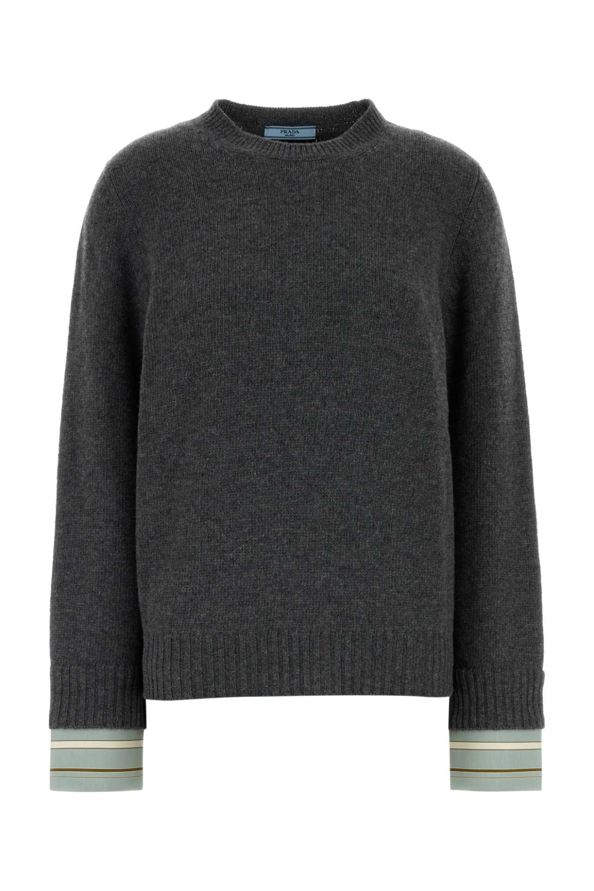 Prada Women Dark Grey Wool Blend Sweater PRADA