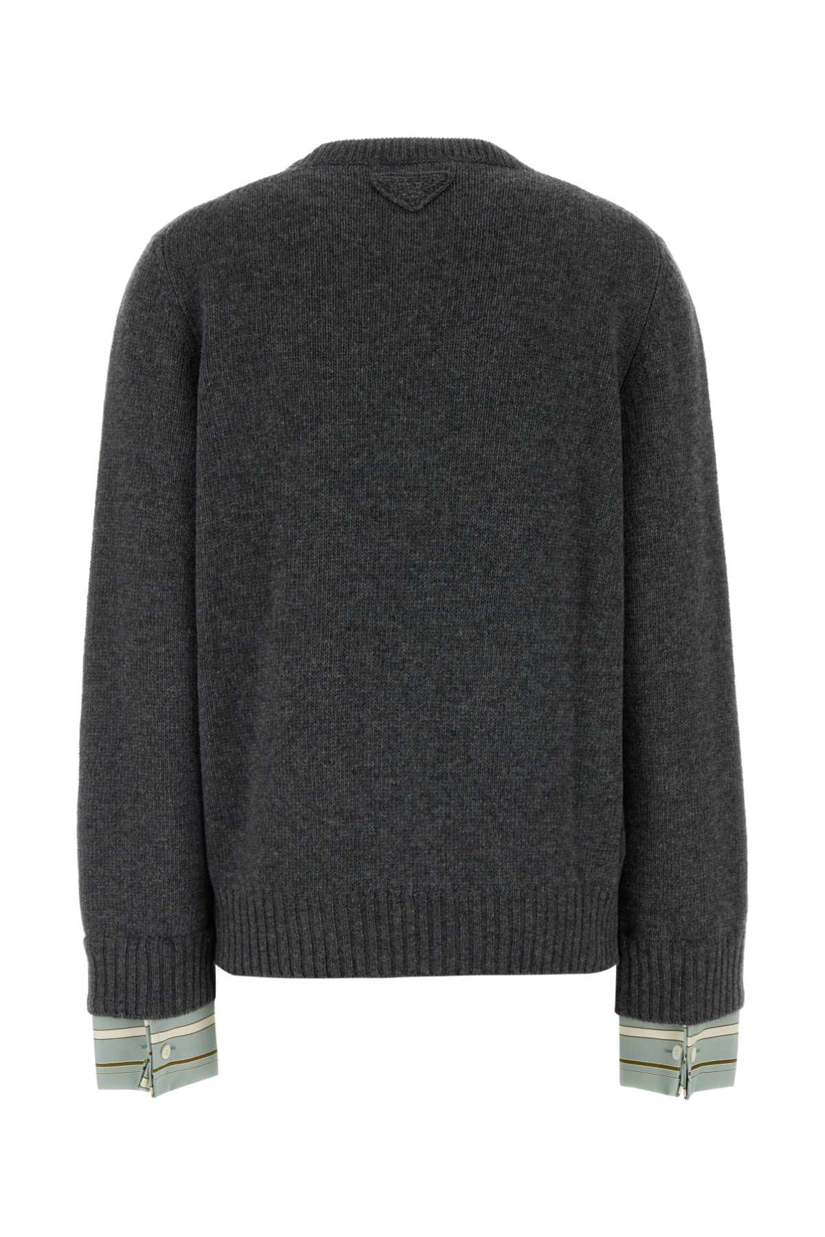 Prada Women Dark Grey Wool Blend Sweater PRADA