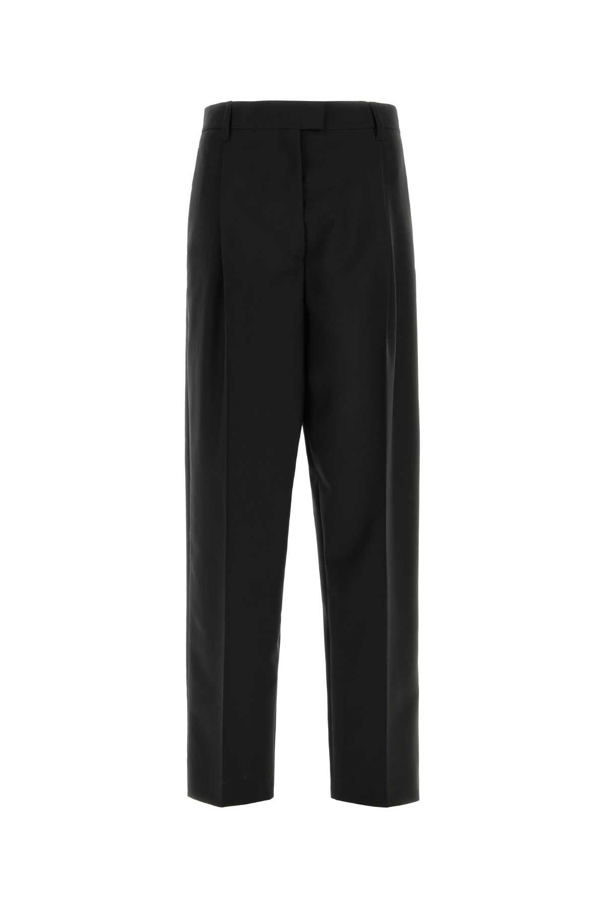 Prada Women Black Wool Blend Pant PRADA
