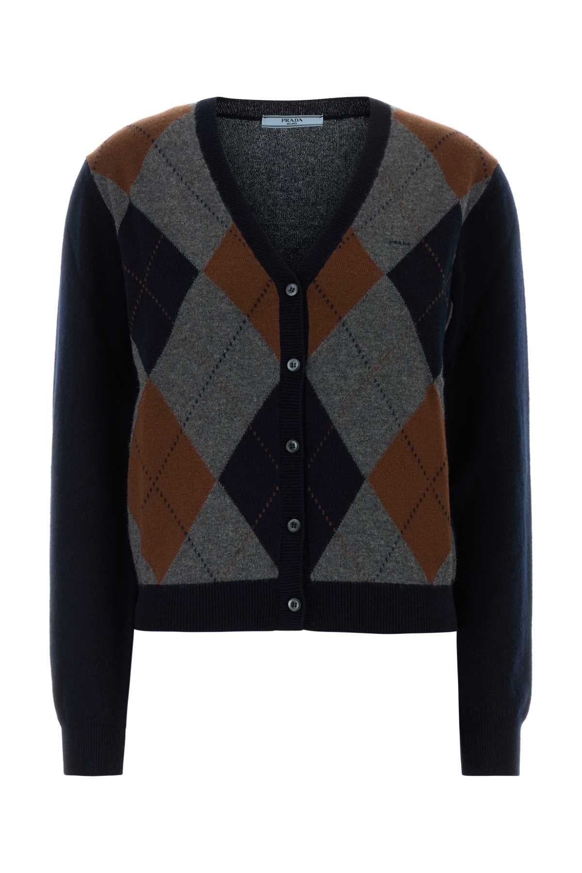 Prada Women Embroidered Cashmere Cardigan PRADA