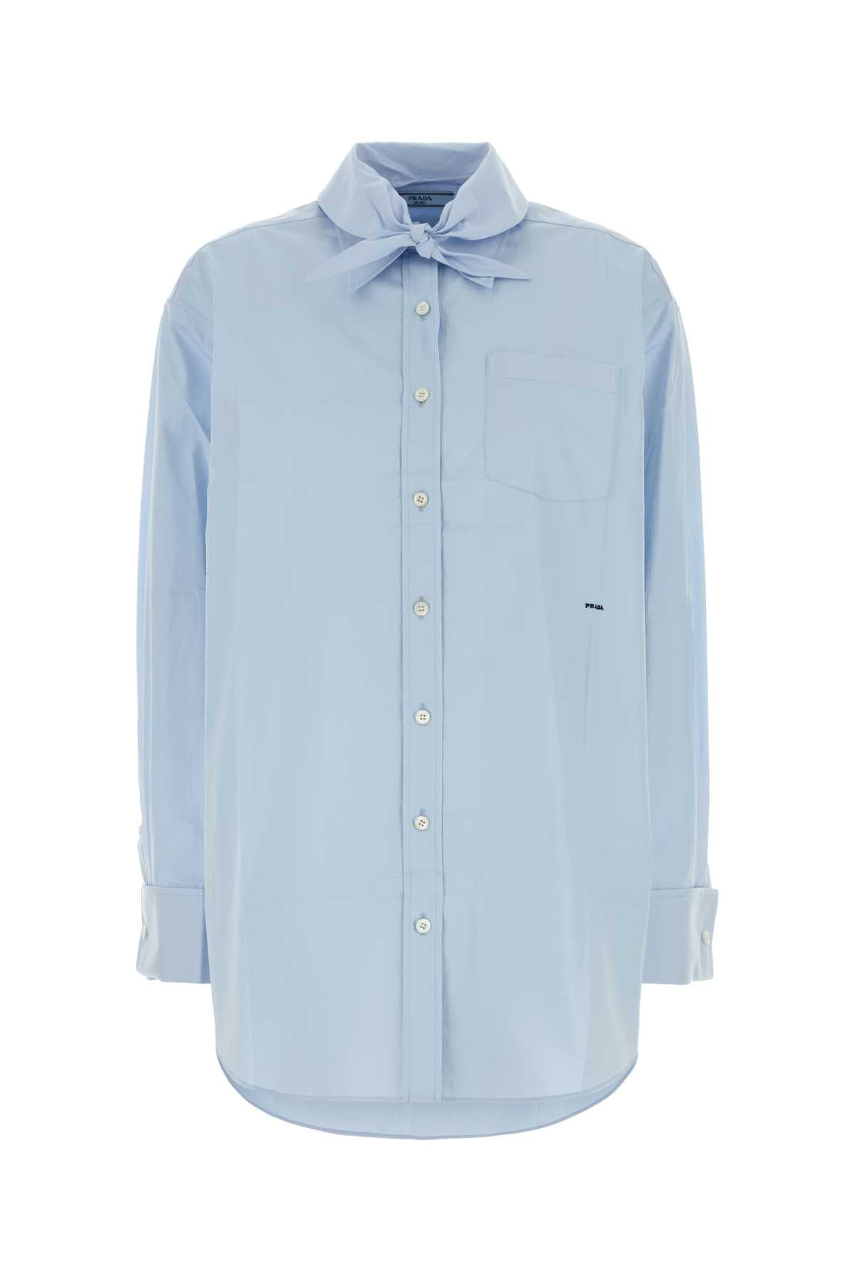 Prada Women Light Blue Poplin Shirt PRADA