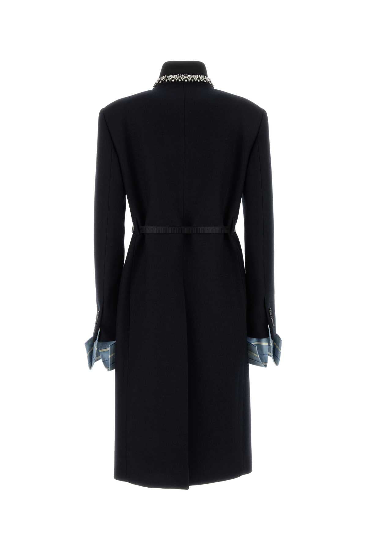 Prada Women Midnight Blue Wool Coat PRADA