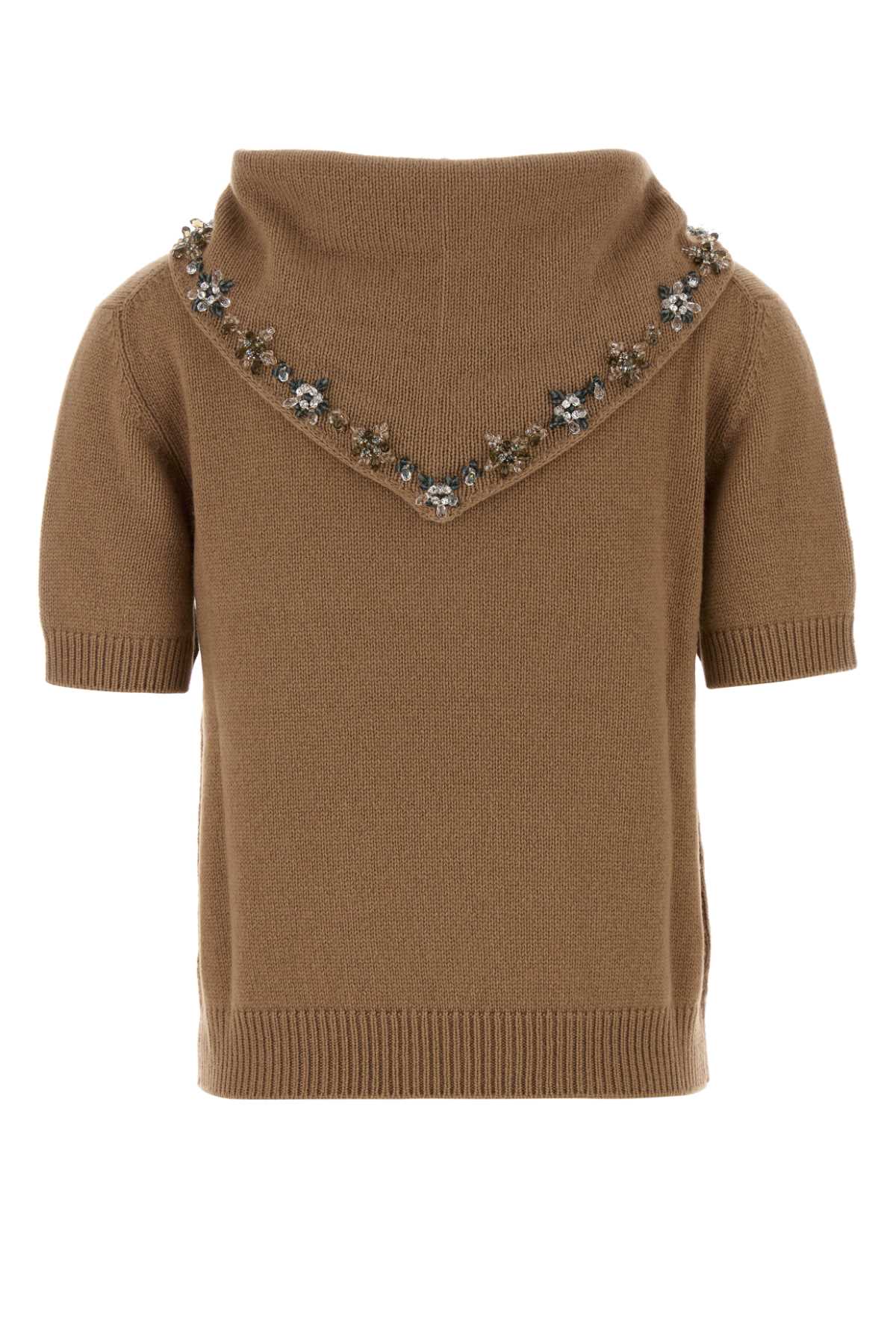 Prada Women Camel Cashmere Sweater PRADA