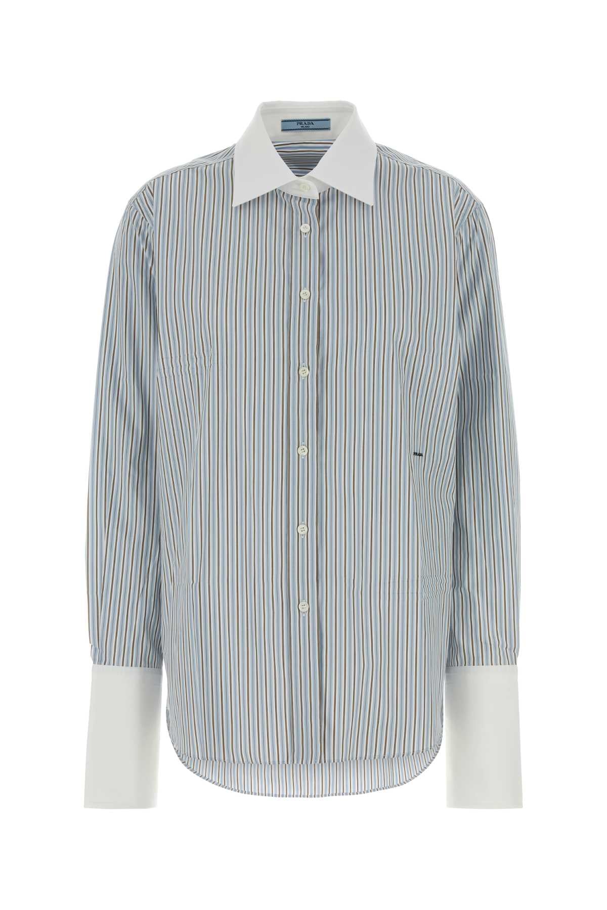 Prada Women Embroidered Poplin Shirt PRADA
