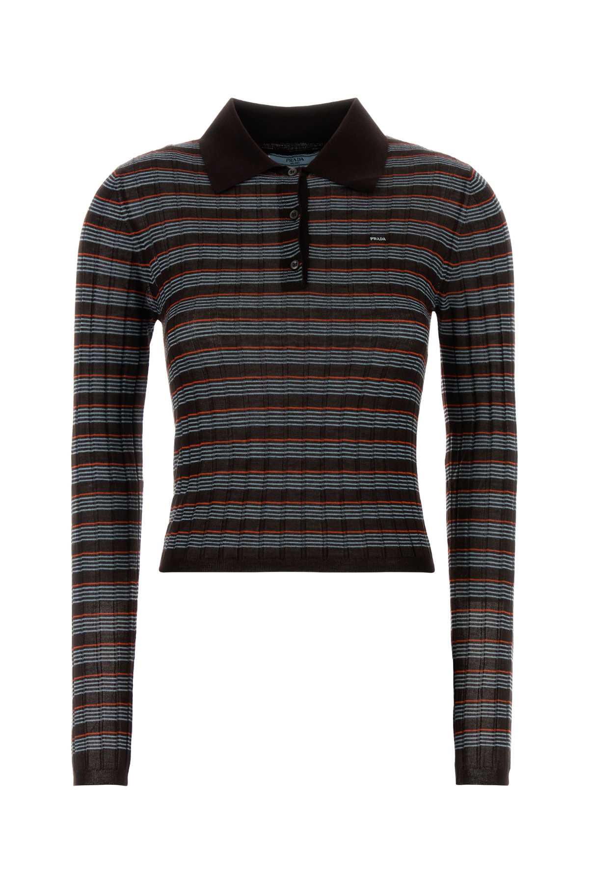 Prada Women Embroidered Knit Polo Shirt PRADA