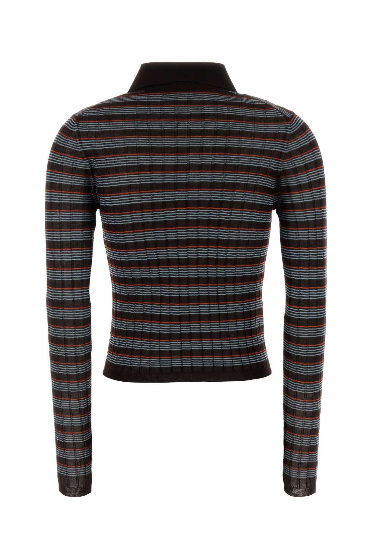 Prada Women Embroidered Knit Polo Shirt PRADA