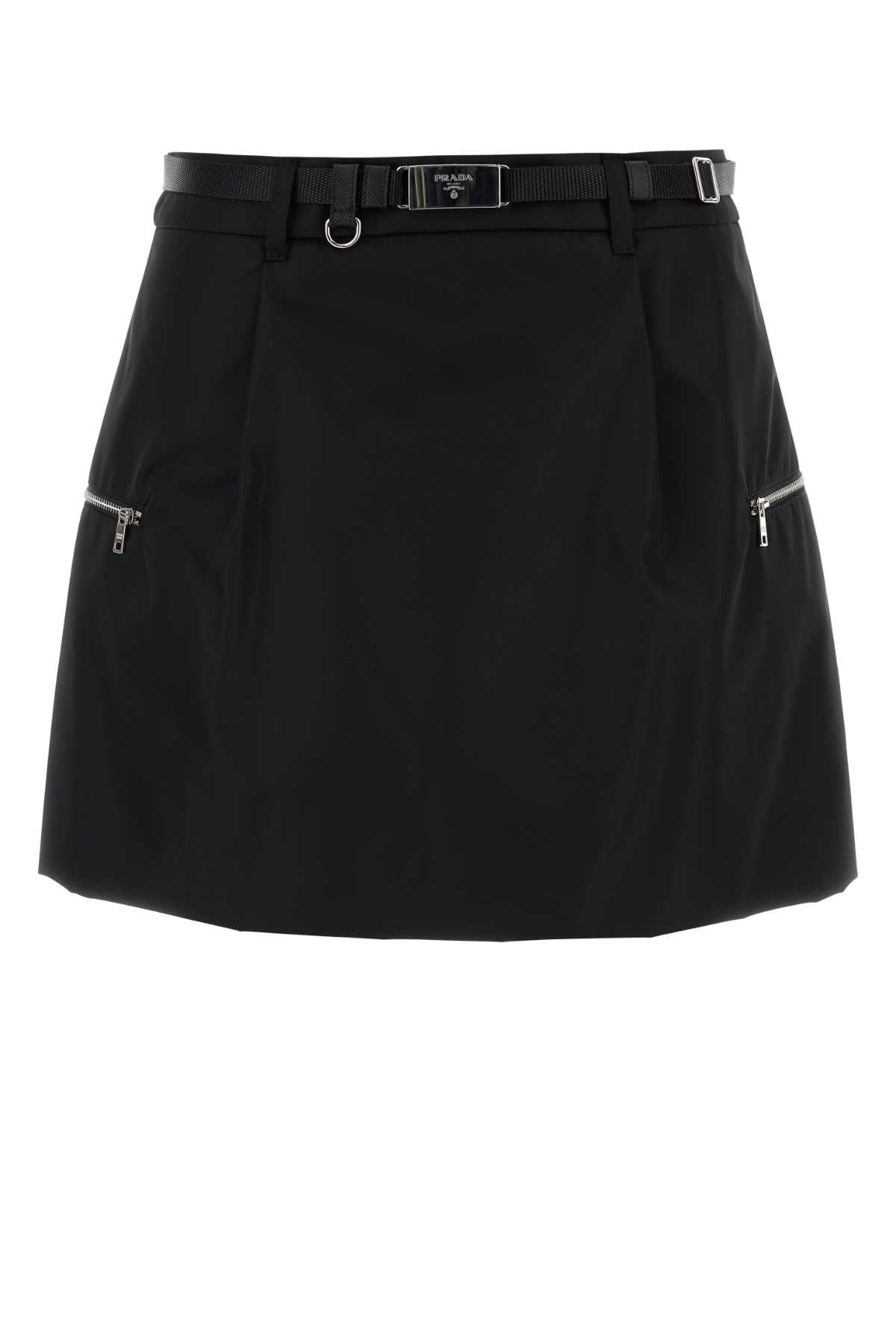 Prada Women Black Re-Nylon Mini Skirt PRADA