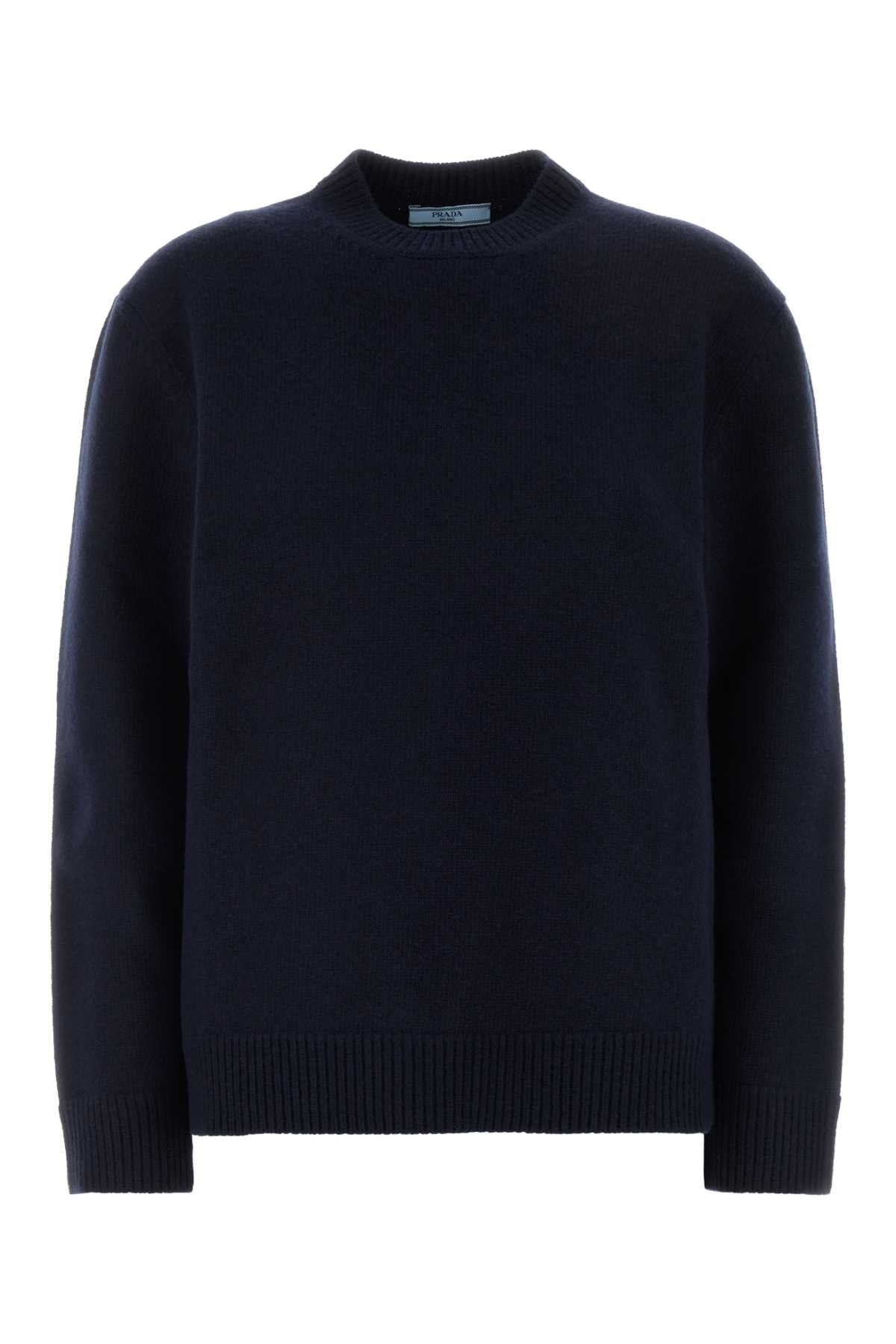 Prada Women Navy Blue Wool Sweater PRADA