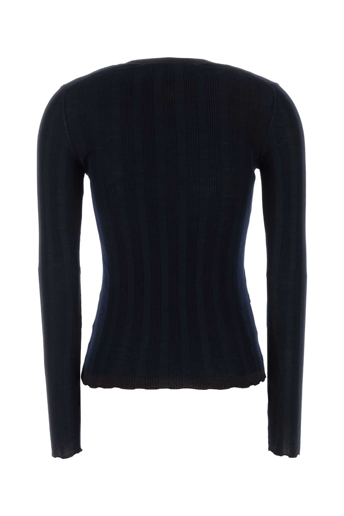 Prada Women Dark Blue Wool Blend Sweater PRADA