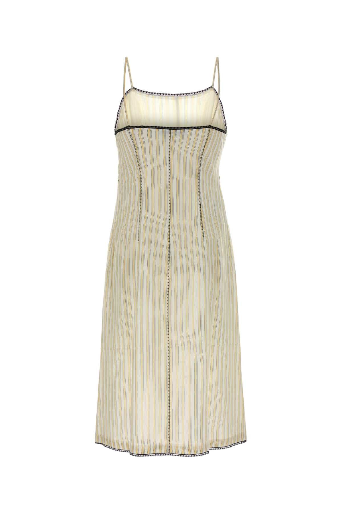 Prada Women Embroidered Cupro Dress PRADA