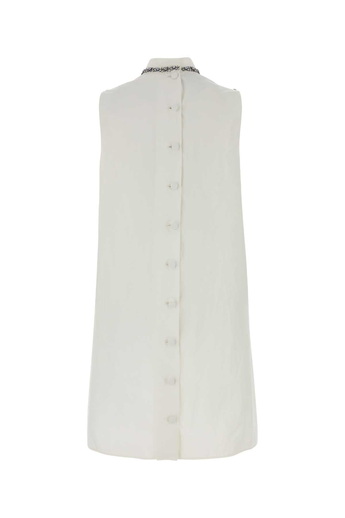 Prada Women White Cotton Dress PRADA