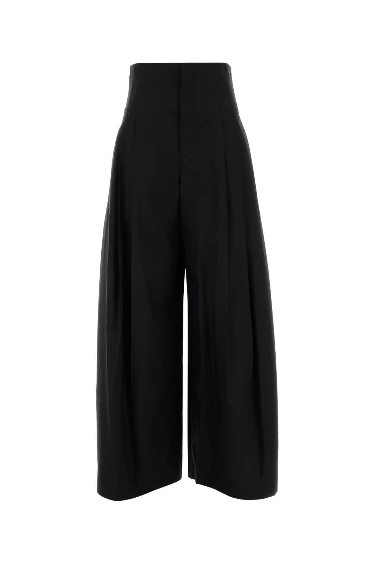 Brunello Cucinelli Women Black Cotton Blend Palazzo Pant BRUNELLO CUCINELLI