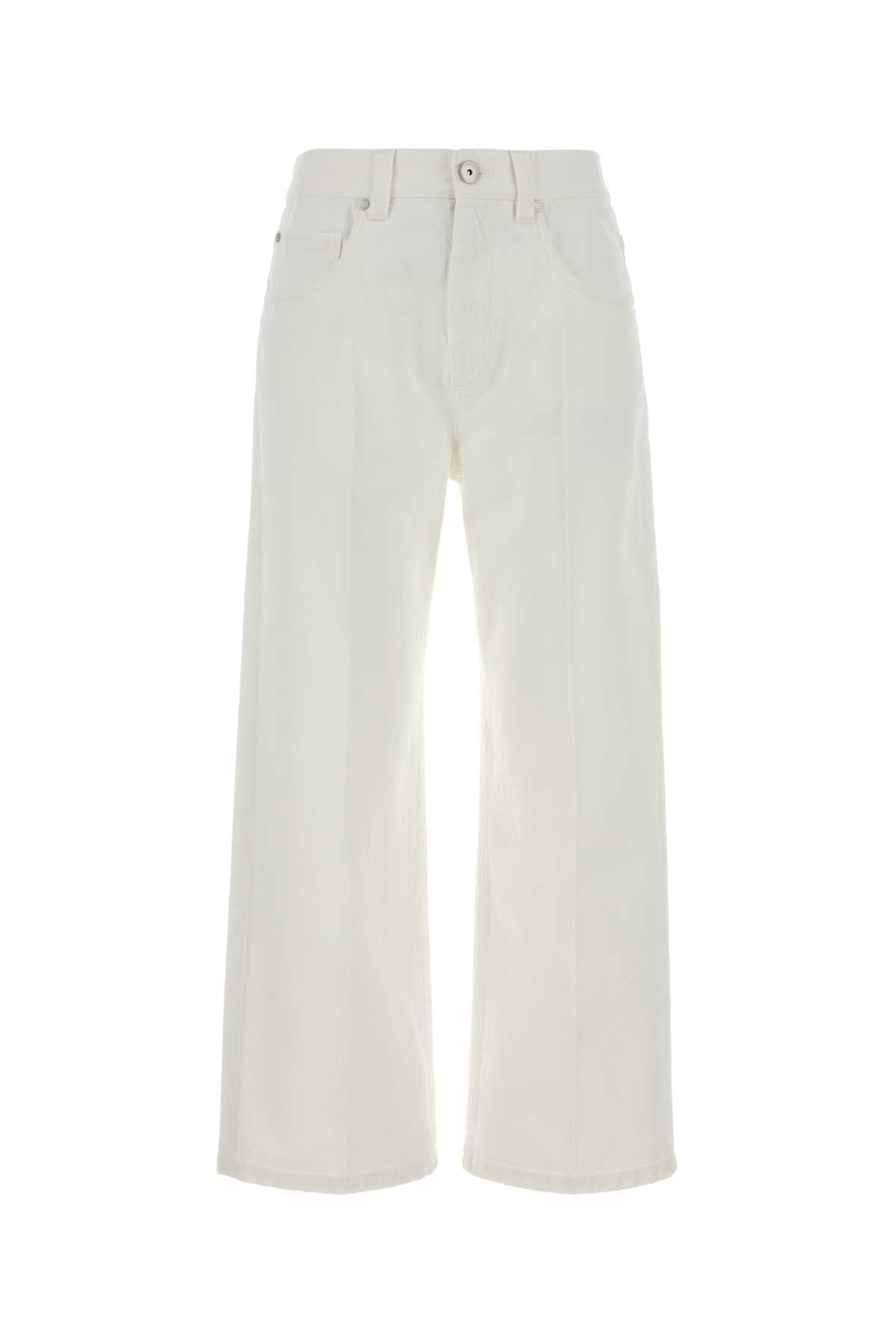 Brunello Cucinelli Women White Denim Jeans BRUNELLO CUCINELLI