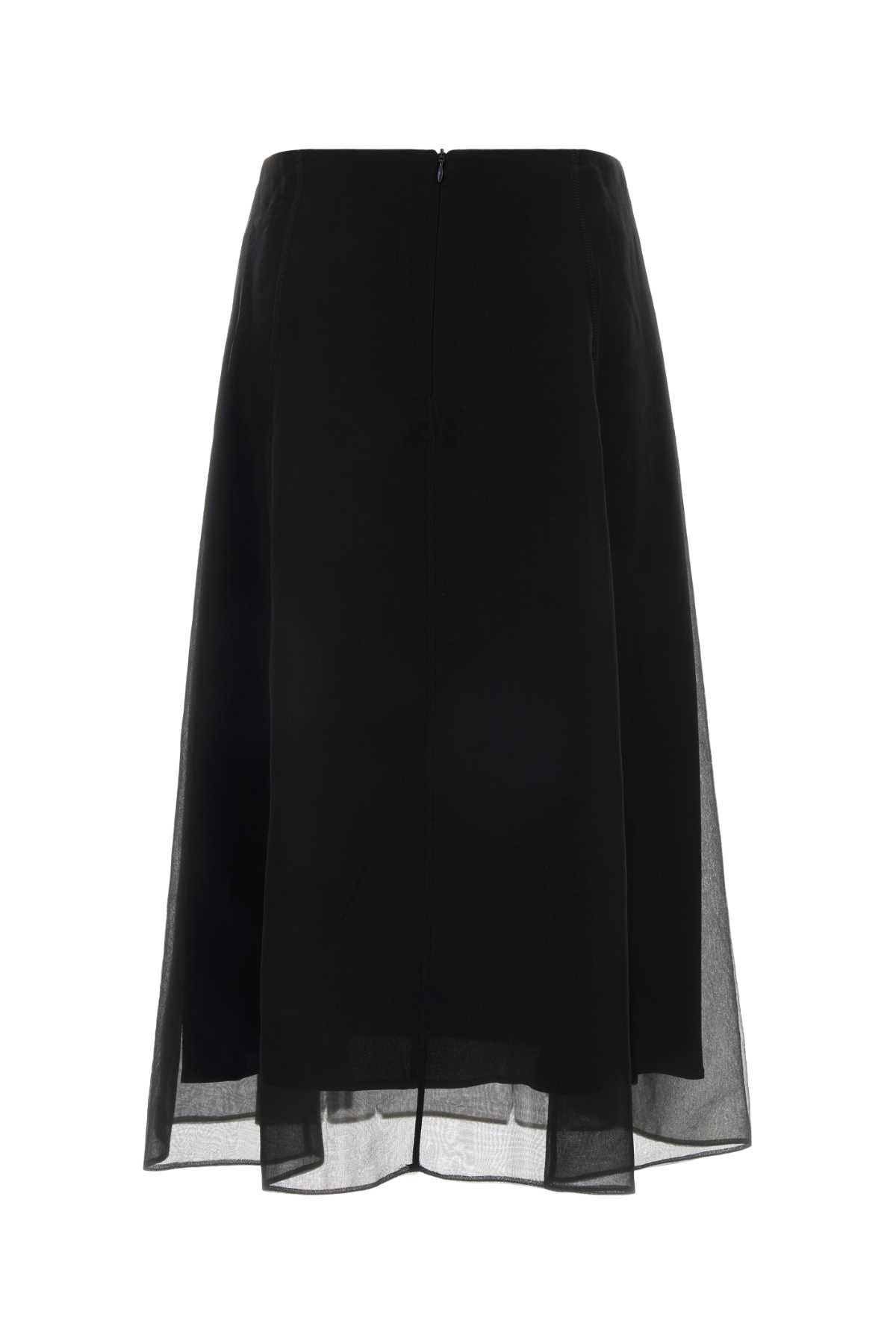 Brunello Cucinelli Women Black Silk Skirt BRUNELLO CUCINELLI