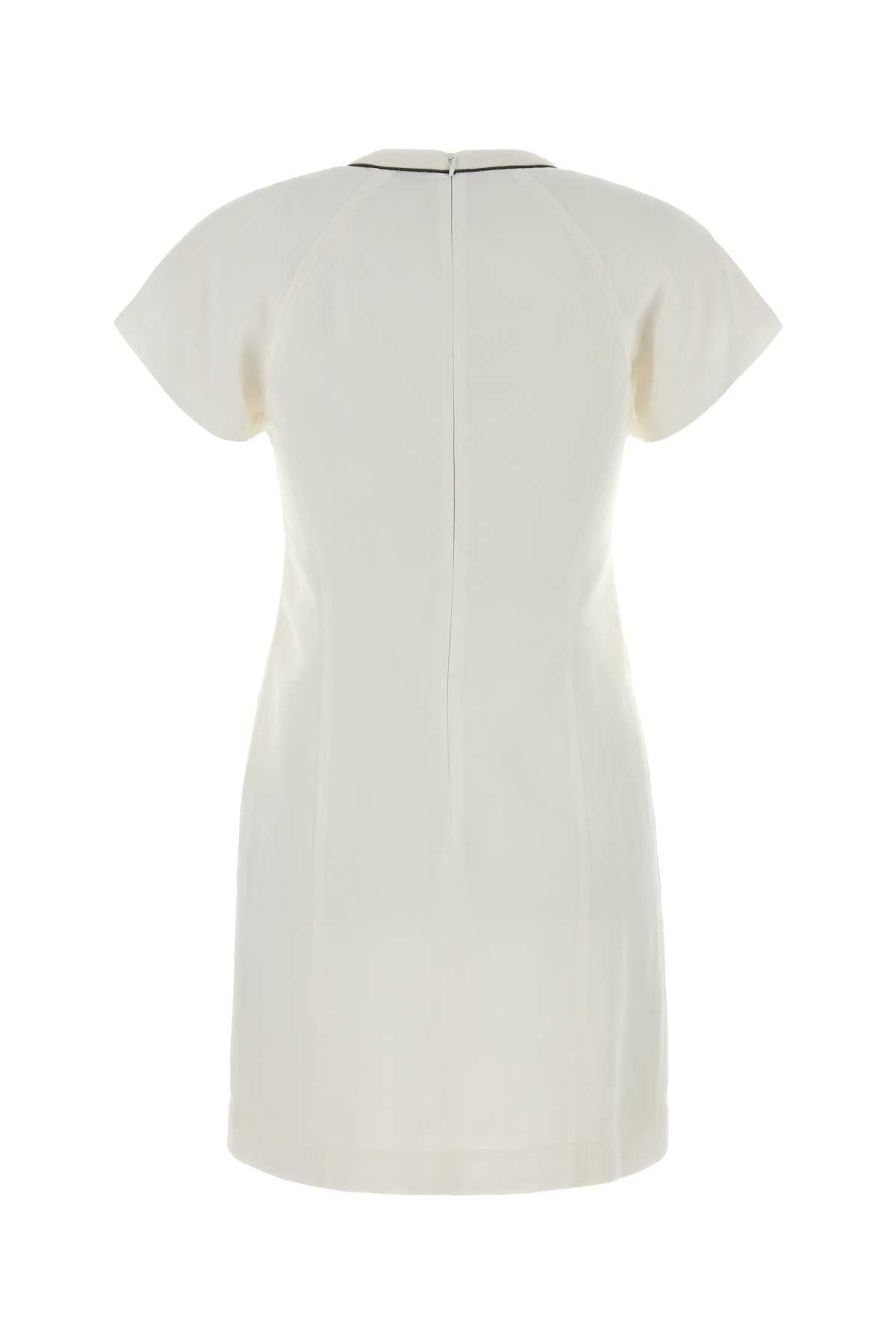 Brunello Cucinelli Women White Viscose Blend Dress BRUNELLO CUCINELLI